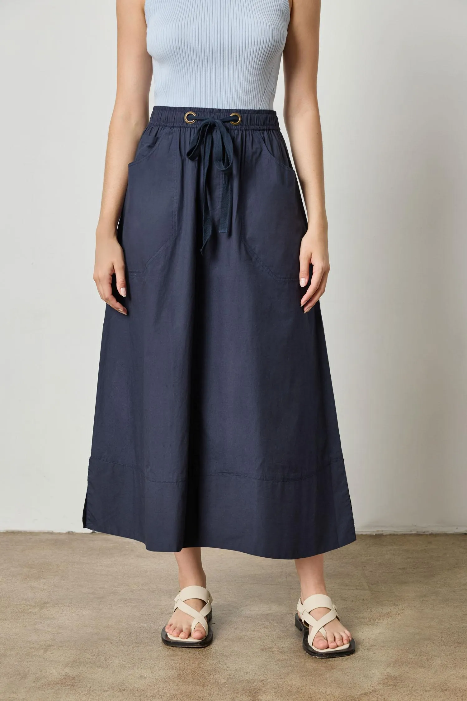 Long Poplin Skirt sold by Lilla P product image thumbnail 2