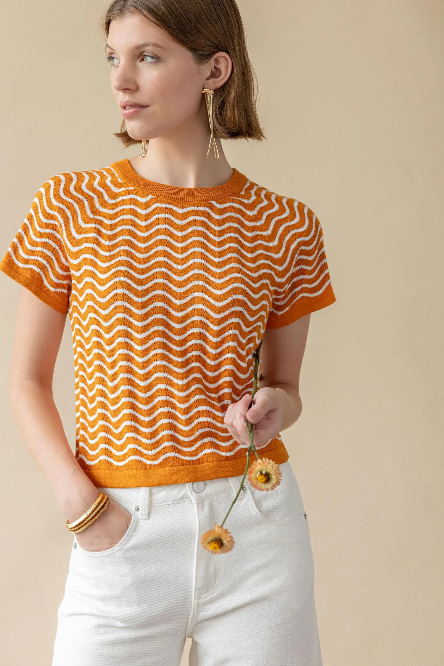 Wave Stitch Sweater sold by Lilla P