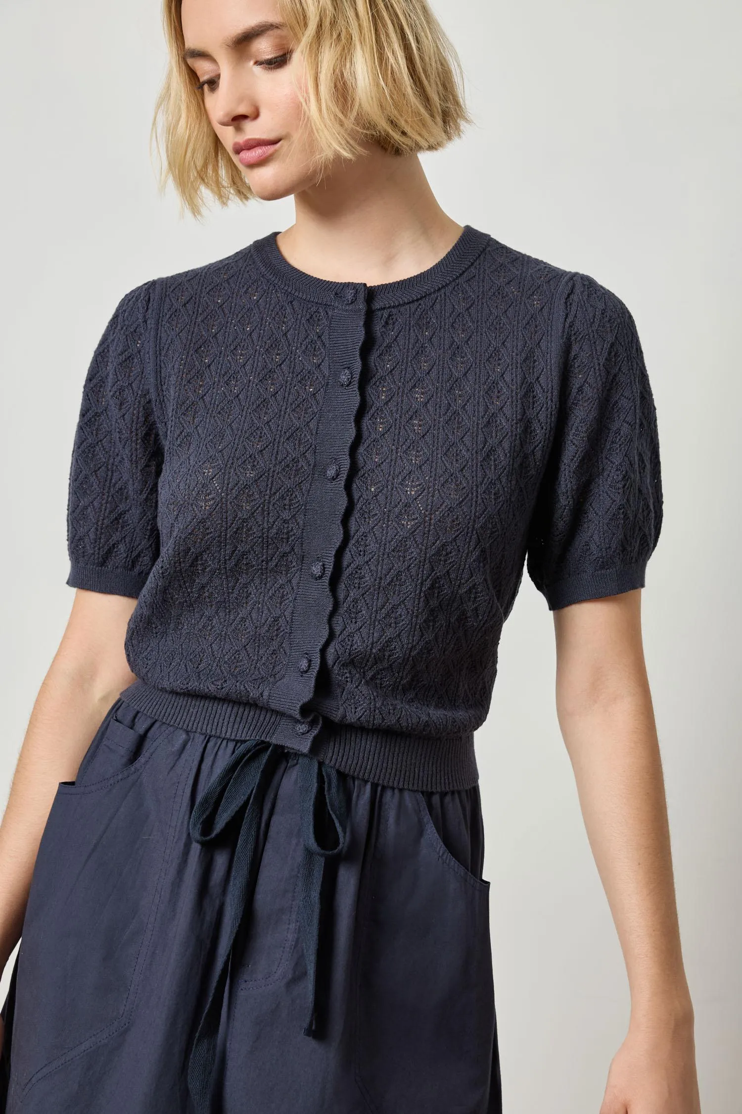 Pointelle Cardigan sold by Lilla P