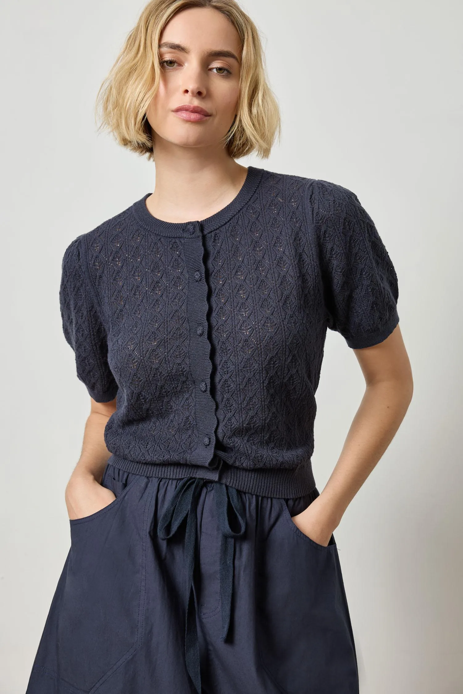 Pointelle Cardigan sold by Lilla P product image thumbnail 2