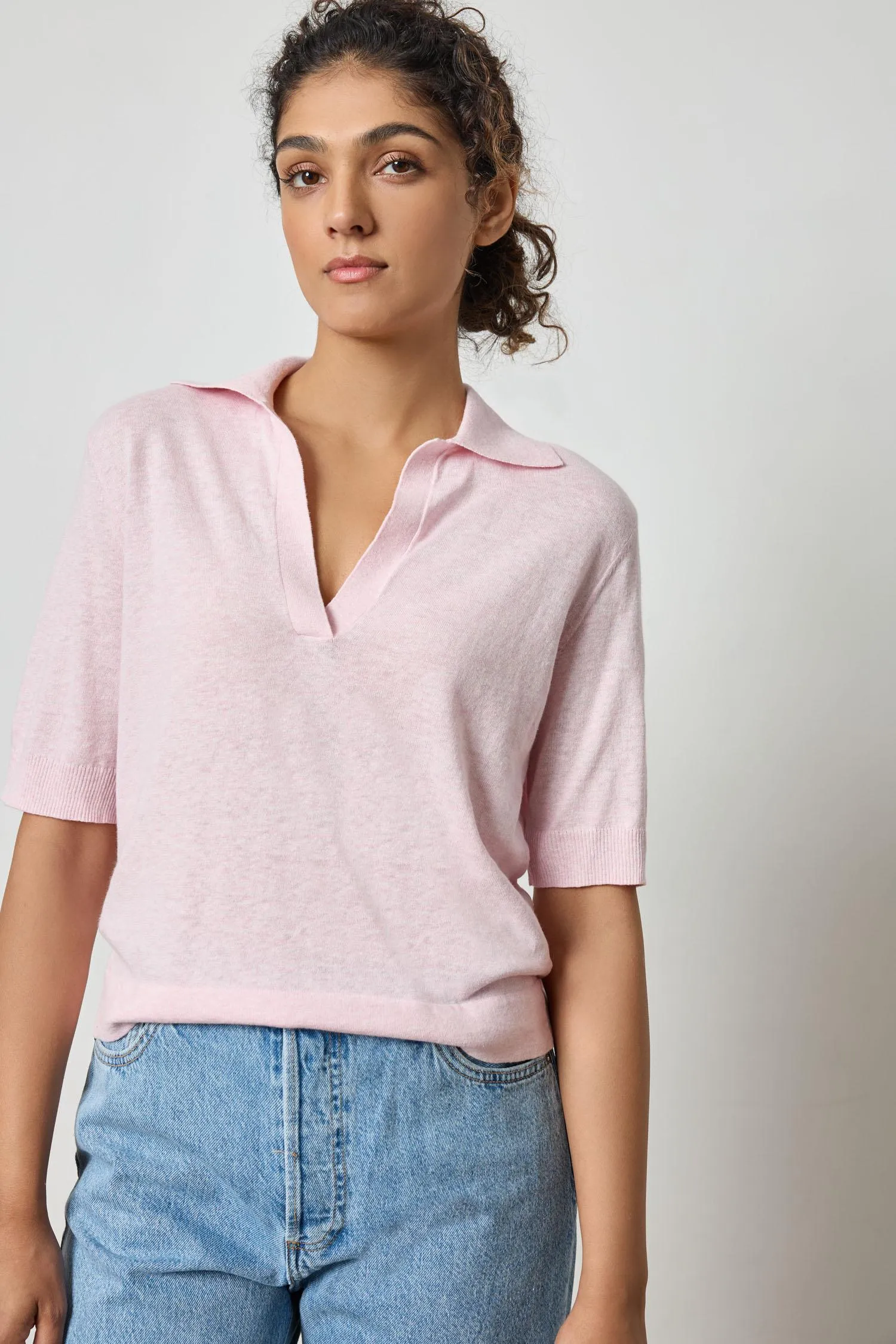 Elbow Sleeve Polo Sweater sold by Lilla P