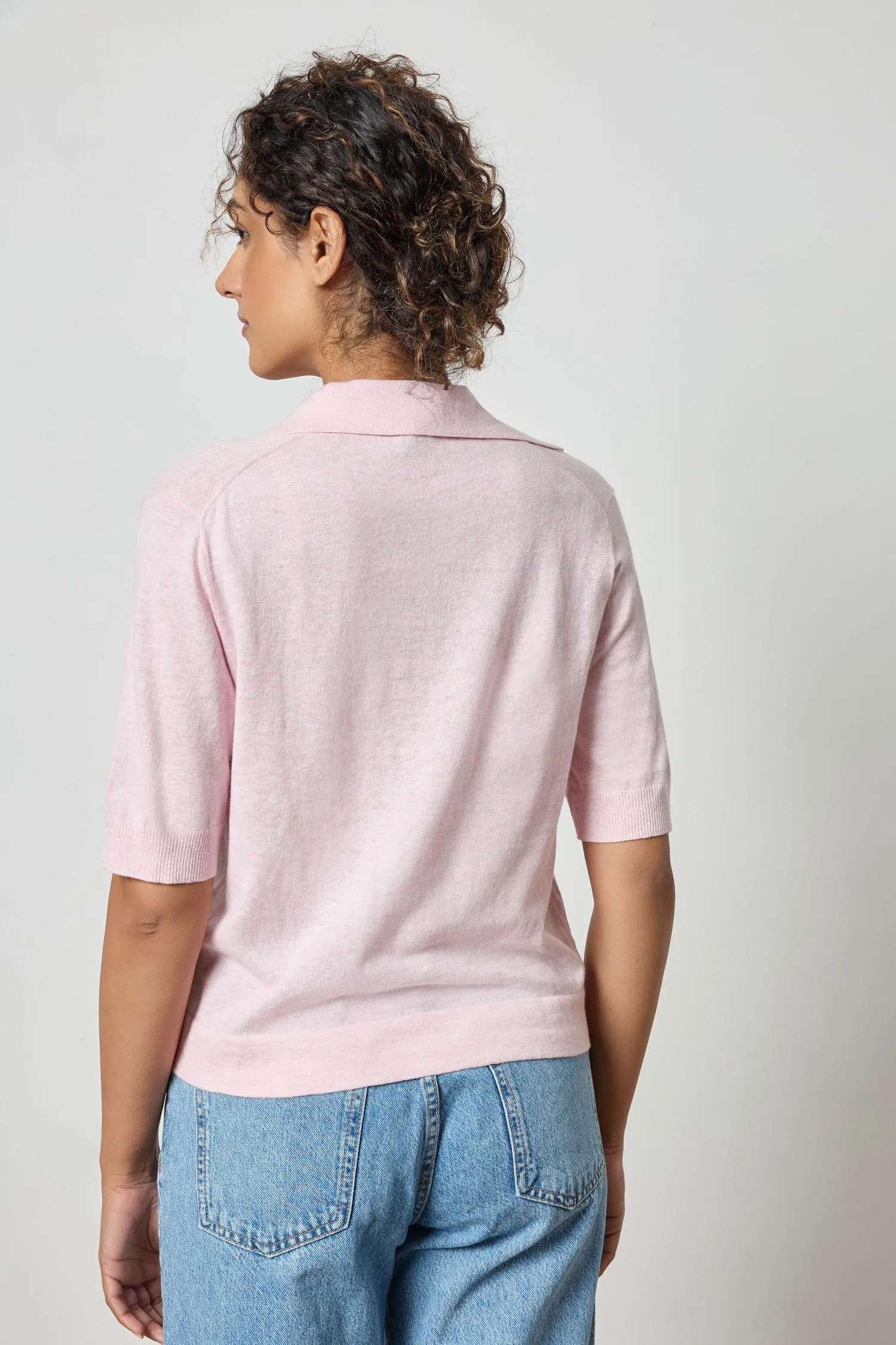 Elbow Sleeve Polo Sweater sold by Lilla P product image thumbnail 2