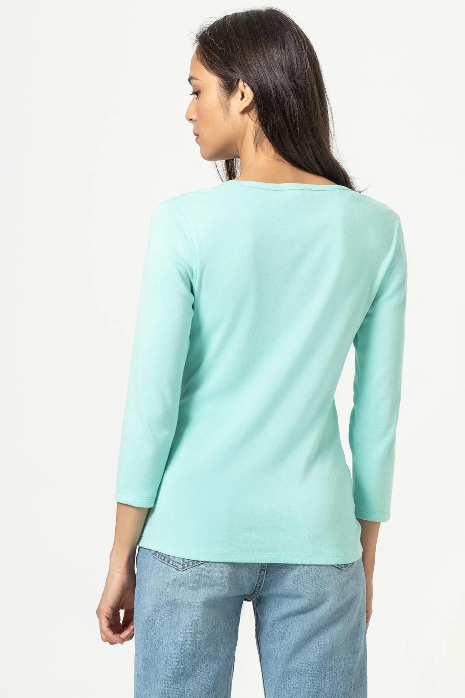 3/4 Sleeve V-Neck sold by Lilla P product image thumbnail 5
