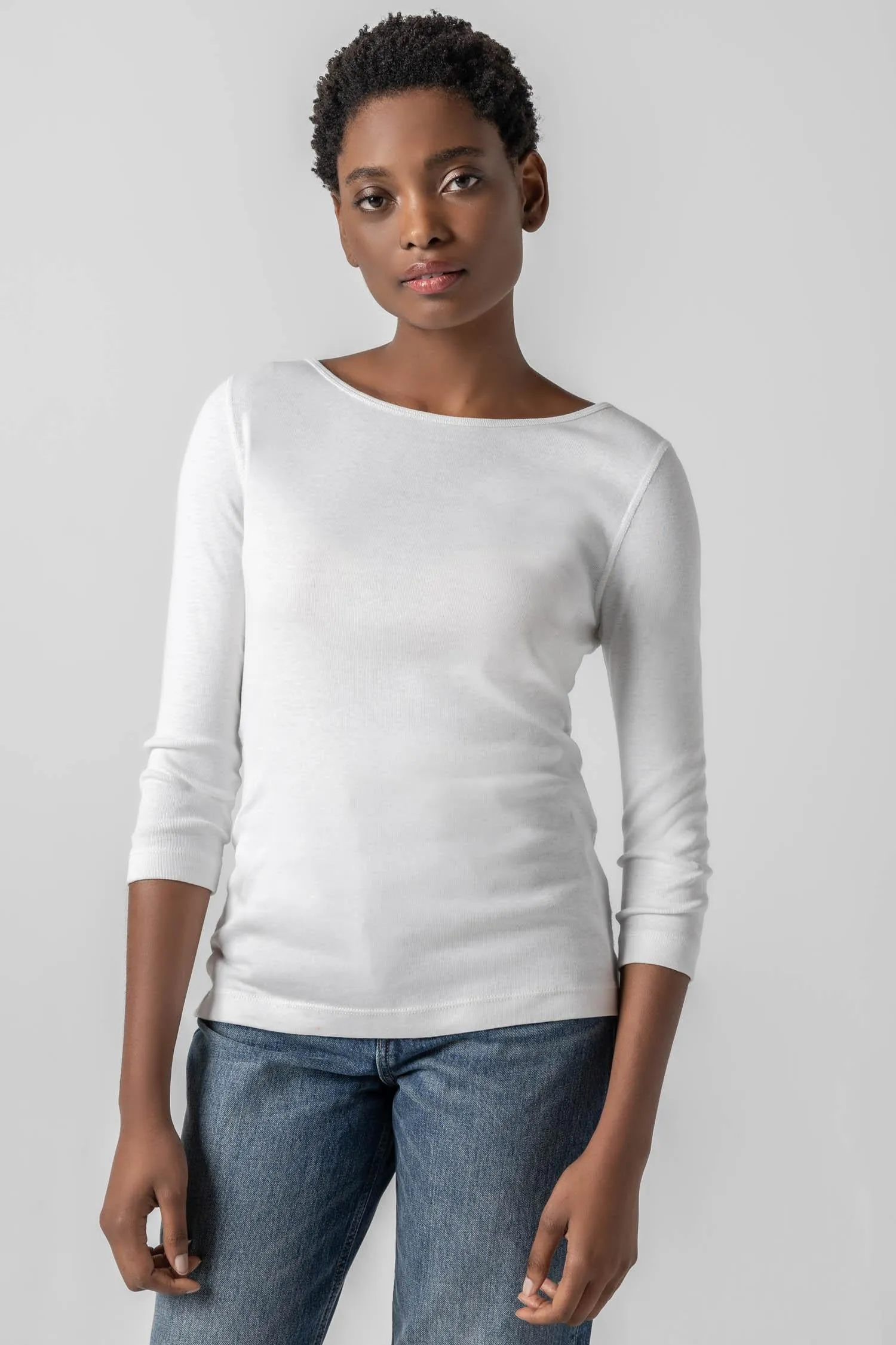 3/4 Sleeve Boatneck sold by Lilla P