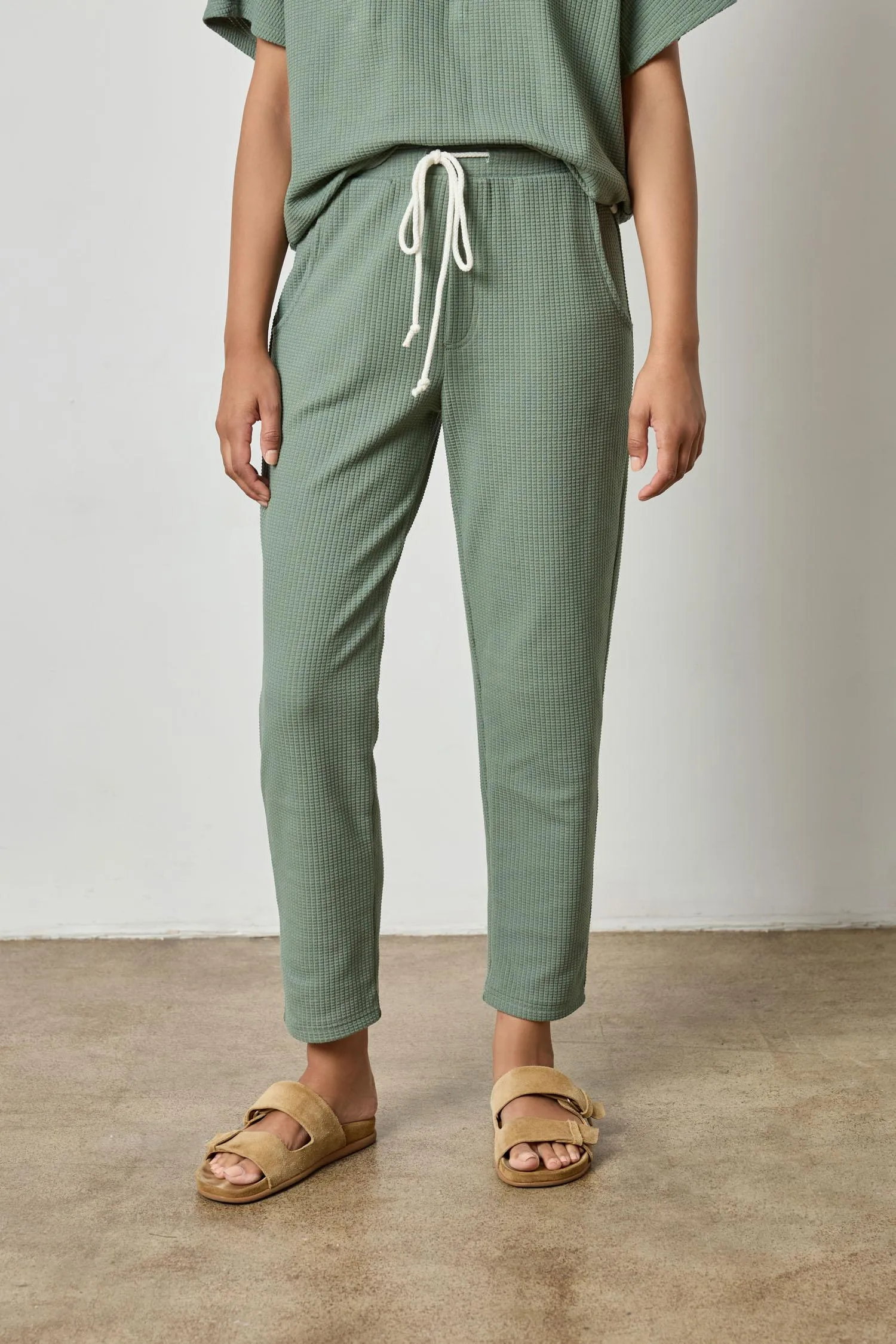 Drawcord Waffle Pant sold by Lilla P product image thumbnail 4
