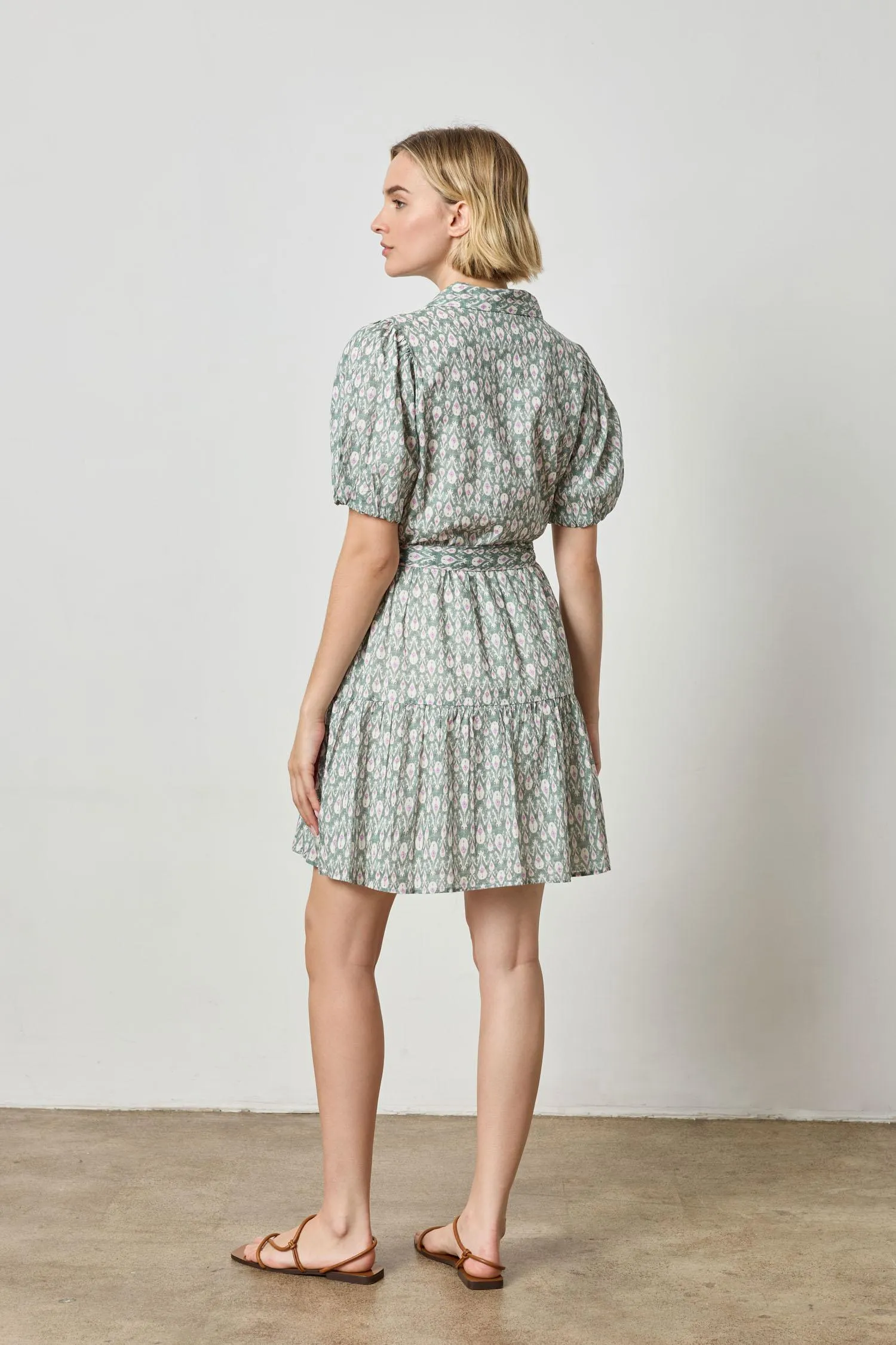 Short Sleeve Tiered Peplum Dress sold by Lilla P product image thumbnail 3