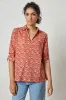 Collared Split Neck Top sold by Lilla P