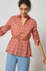 Collared Split Neck Top sold by Lilla P