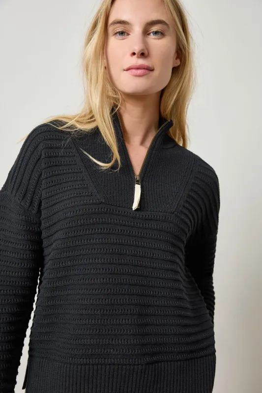 Pointelle Half Zip Sweater sold by Lilla P