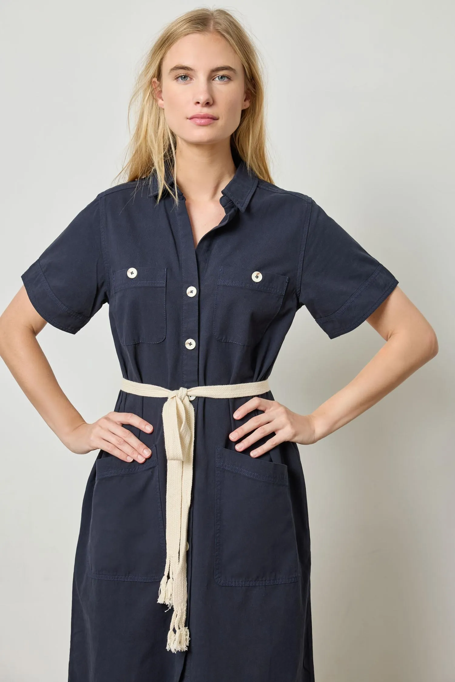 Short Sleeve Maxi Shirt Dress sold by Lilla P