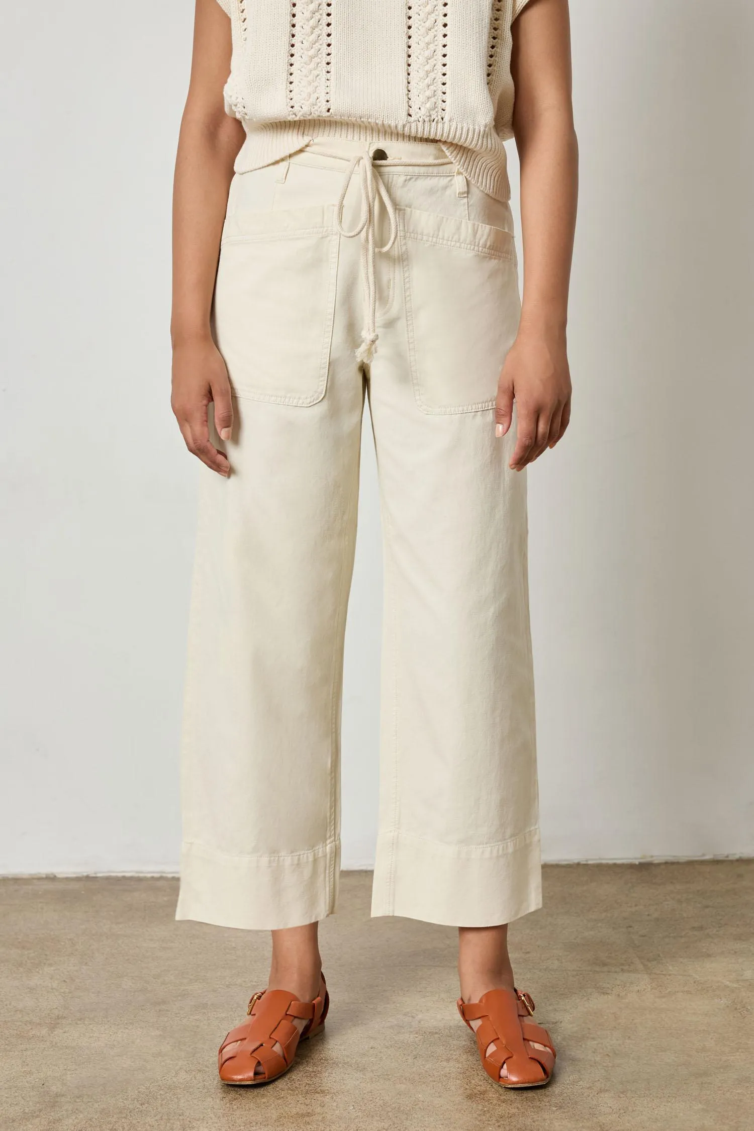 【BAON】Poidin banding pocket patch wide cotton pants Cato Fashions | Cato Patch Pocket Linen Pants