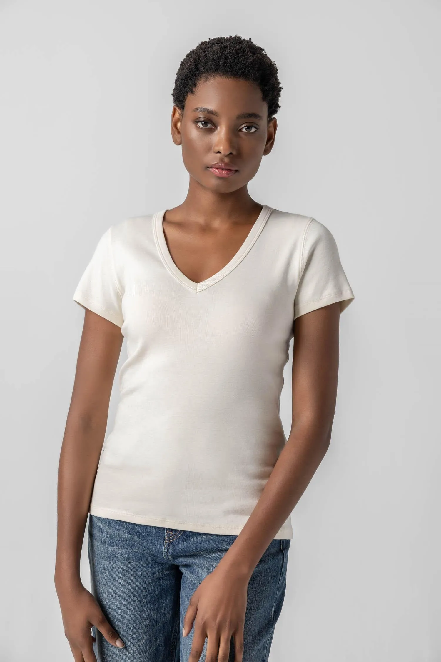 Short Sleeve V-Neck sold by Lilla P product image thumbnail 5