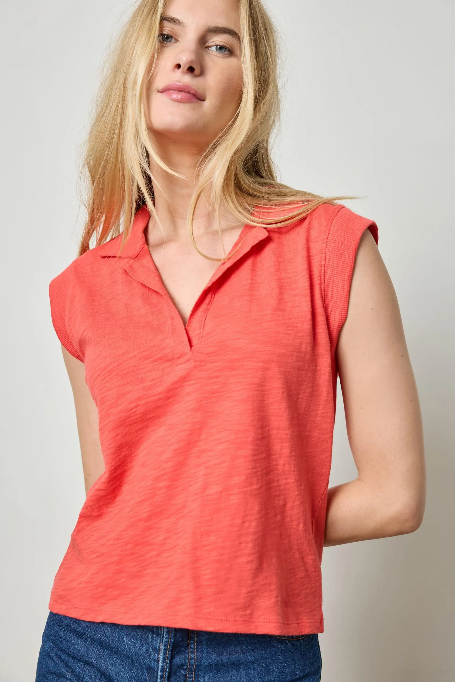 Cap Sleeve Polo sold by Lilla P