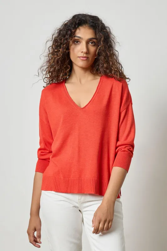 3/4 Sleeve Drop Shoulder Sweater sold by Lilla P