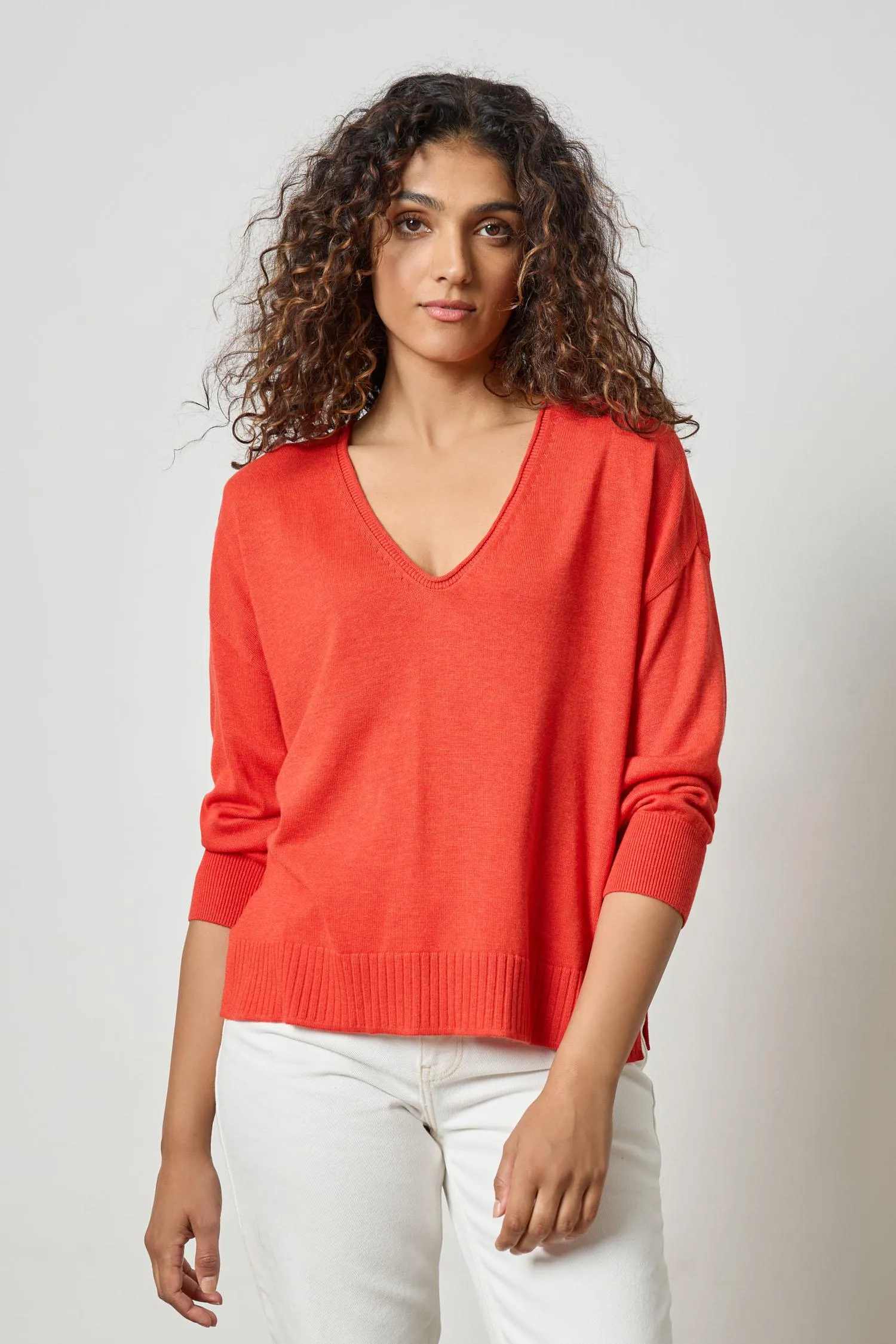3/4 Sleeve Drop Shoulder Sweater sold by Lilla P