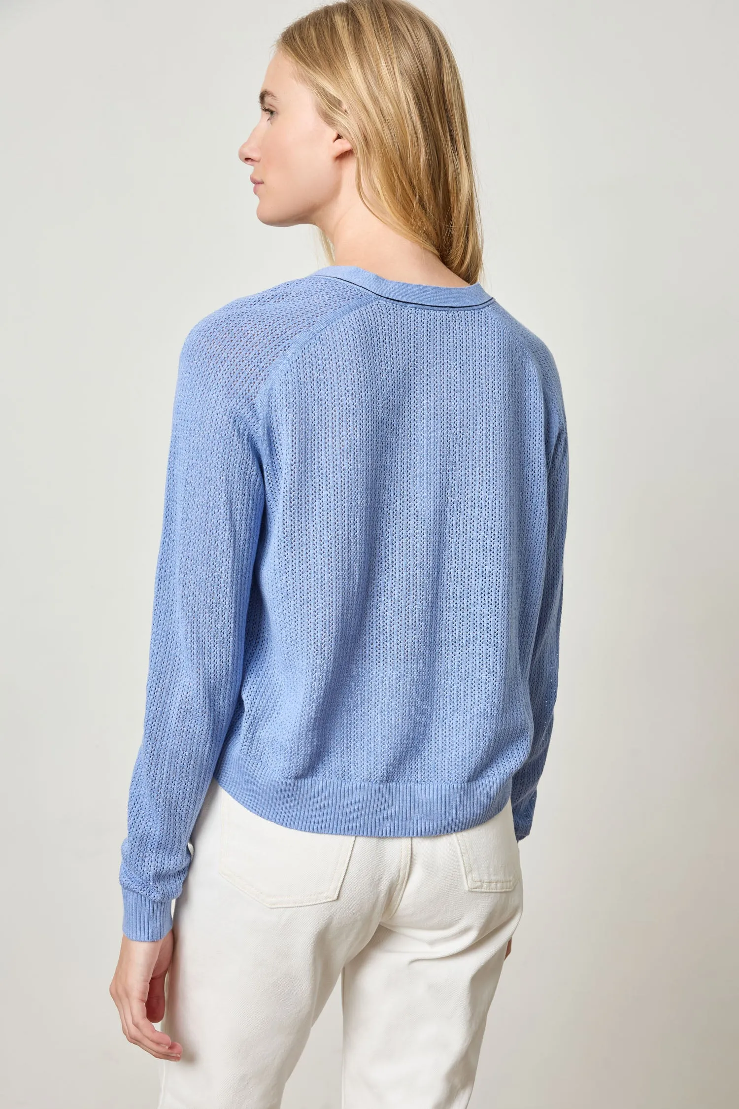 Saddle Sleeve V-Neck Cardigan sold by Lilla P product image thumbnail 2