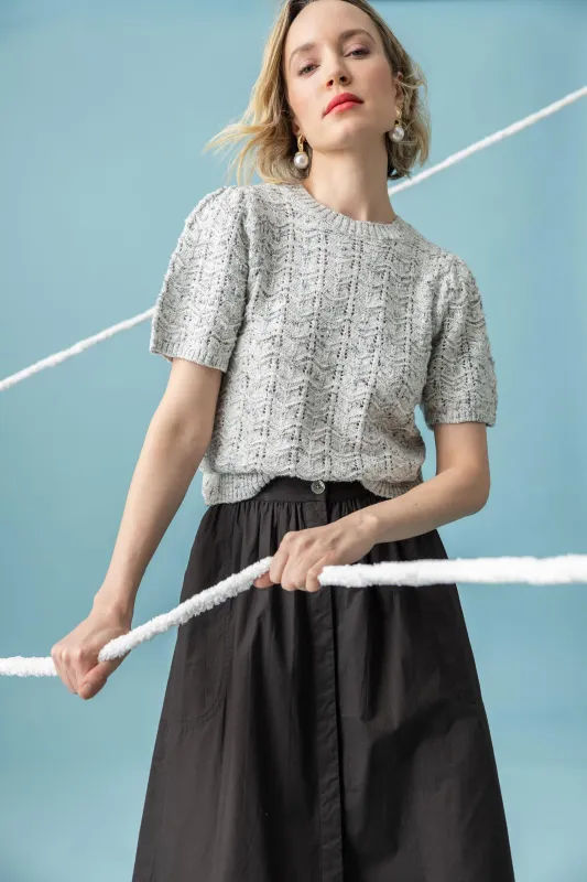 Short Sleeve Crewneck Sweater made by Lilla P