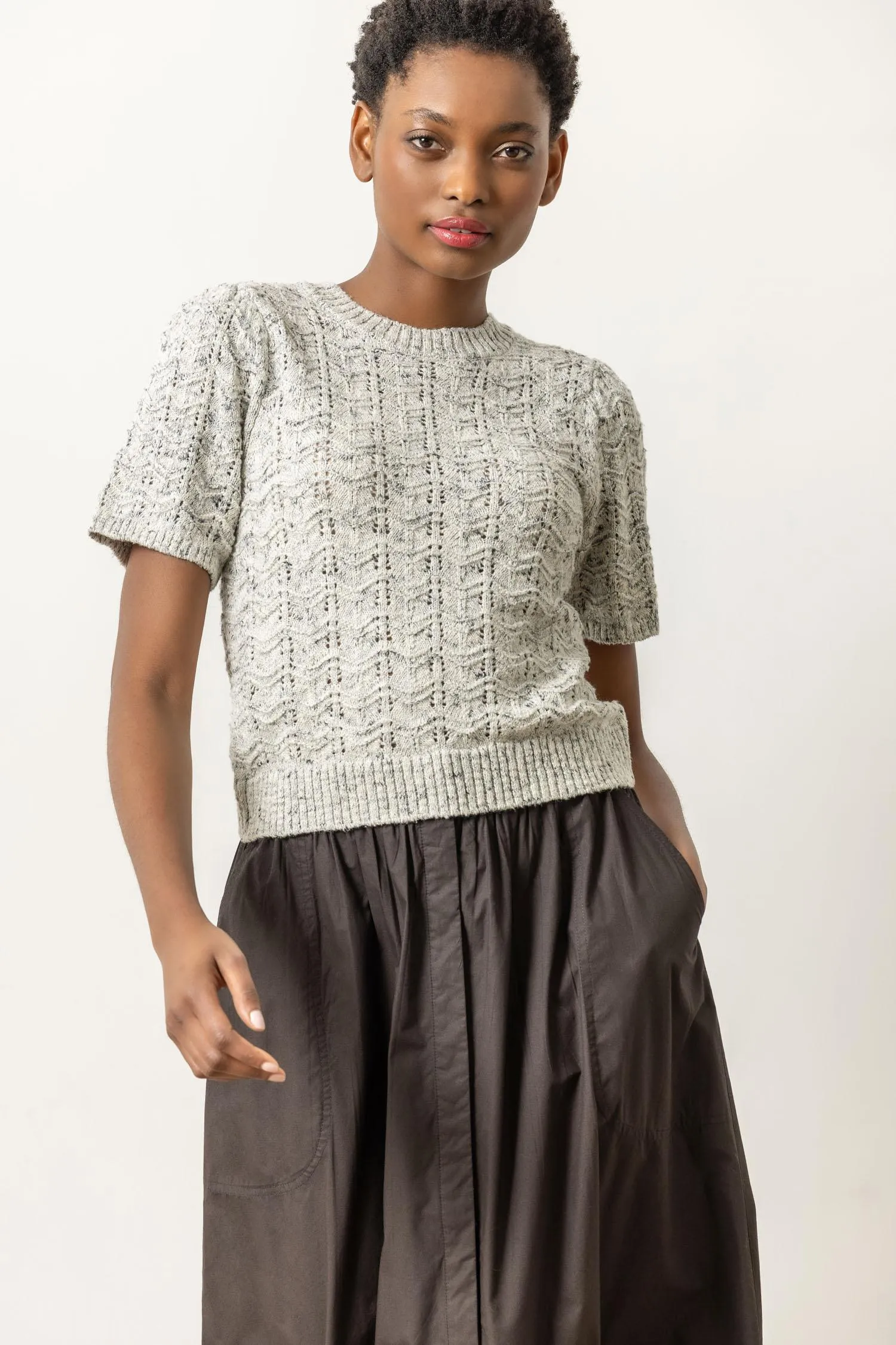 Short Sleeve Crewneck Sweater sold by Lilla P product image thumbnail 4