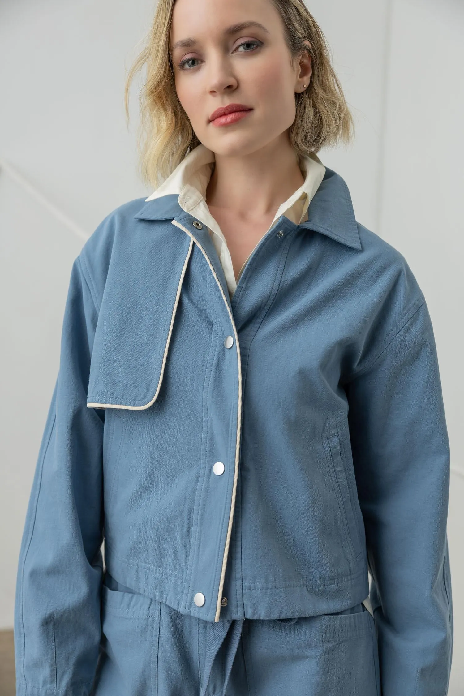 Contrast Trim Jacket sold by Lilla P product image thumbnail 4