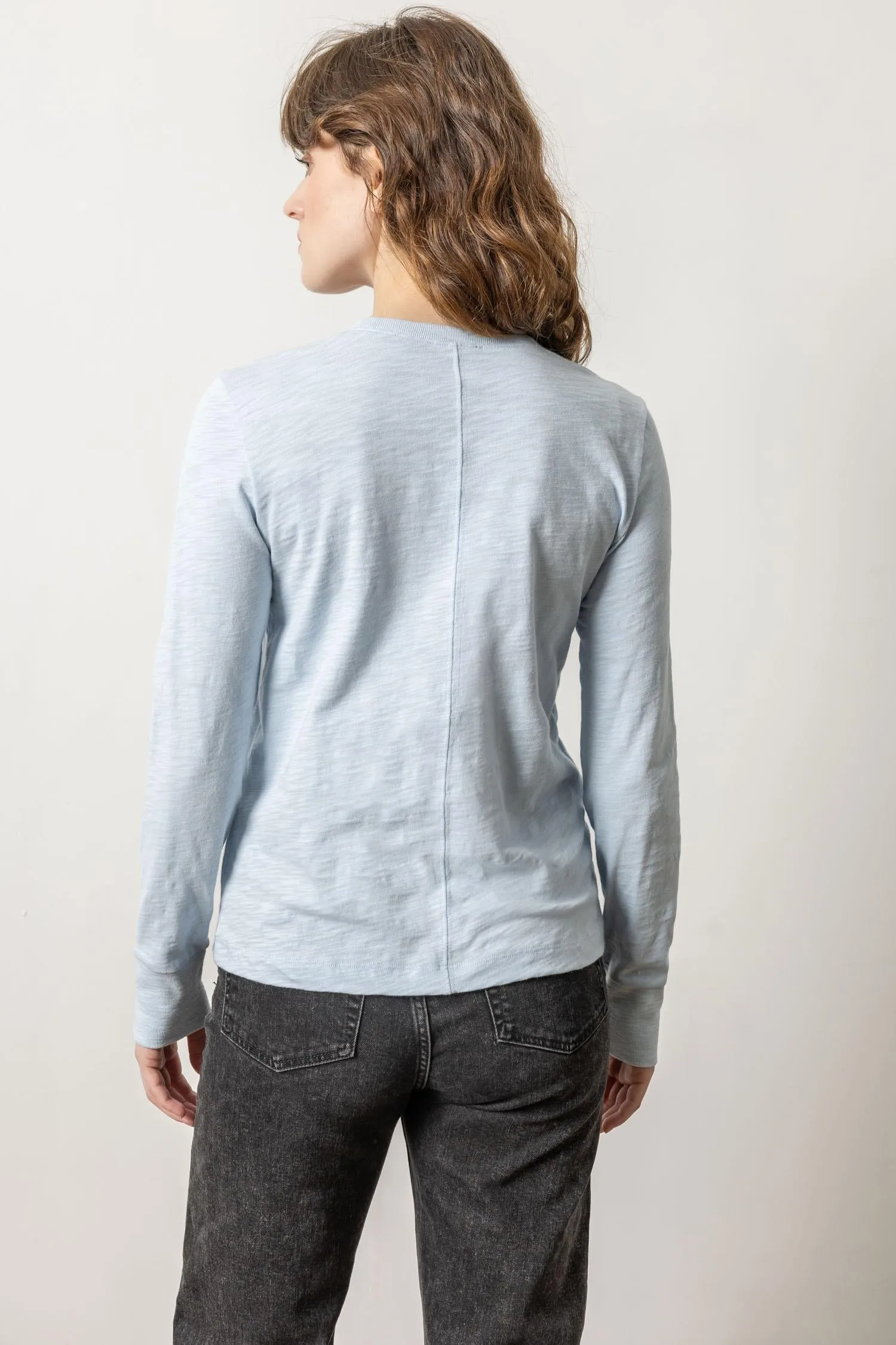 Long Sleeve Ribbed Cuff Crewneck sold by Lilla P product image thumbnail 2
