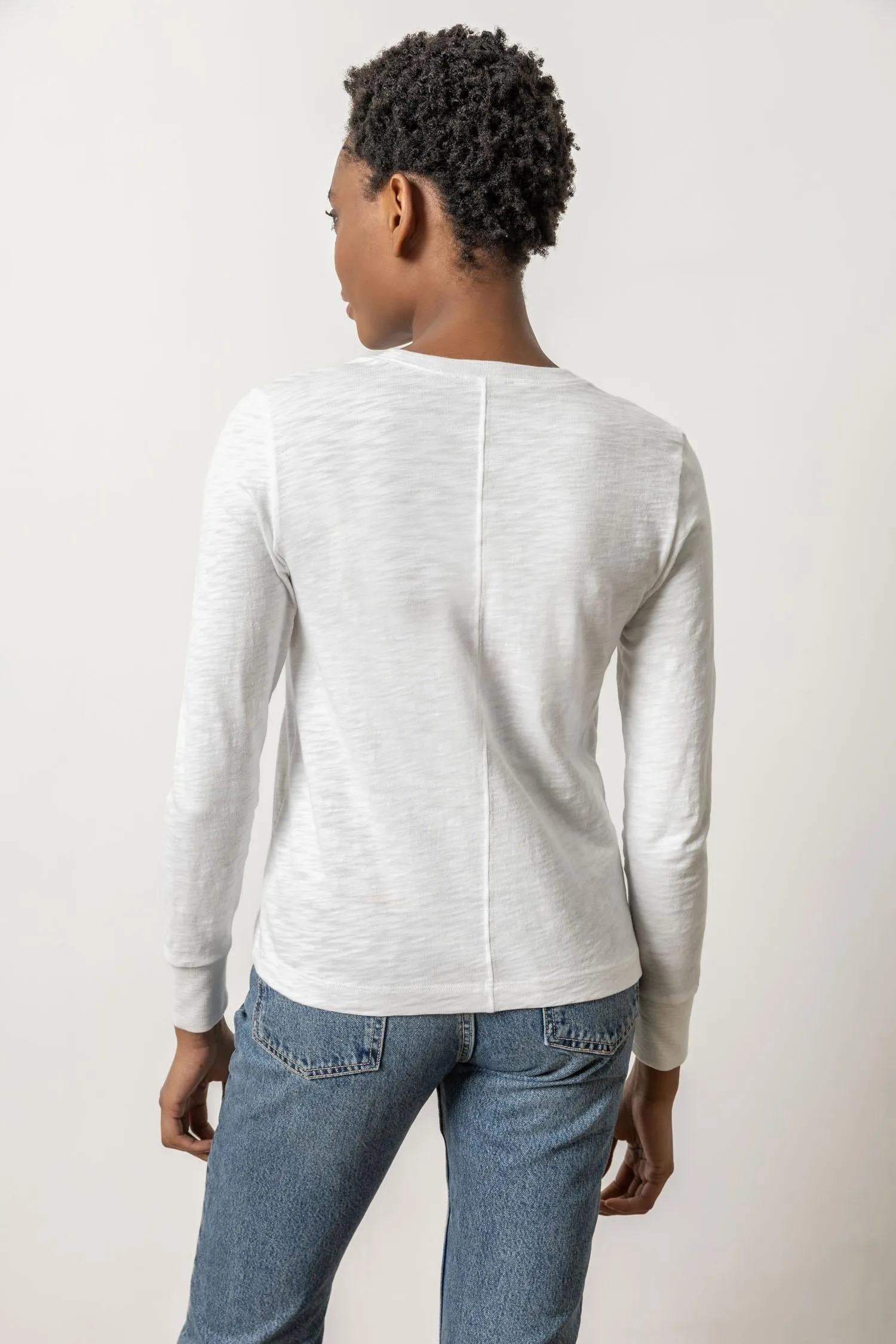 Long Sleeve Ribbed Cuff Crewneck sold by Lilla P product image thumbnail 4