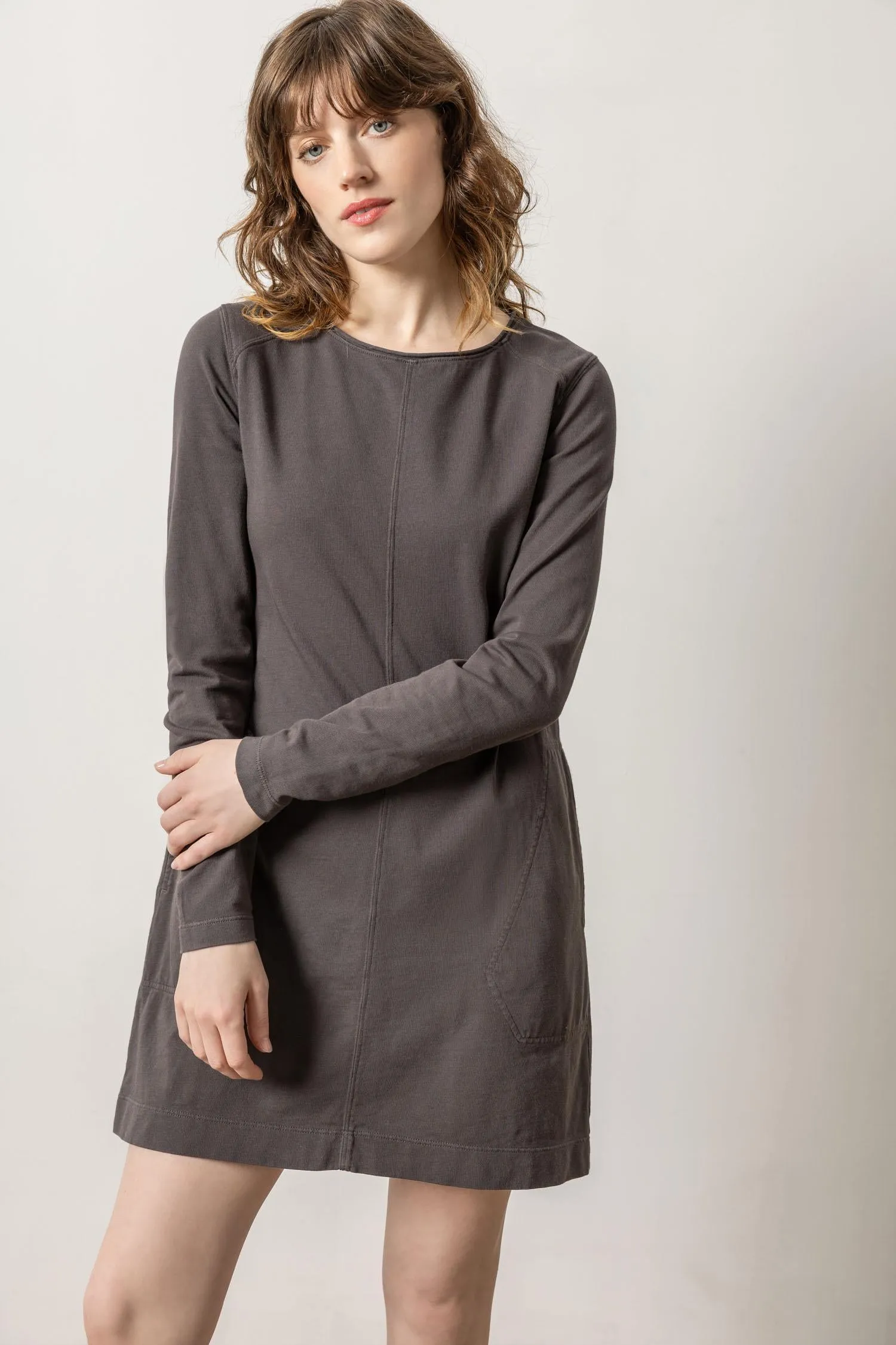 Front Seam Crewneck Dress sold by Lilla P product image thumbnail 3