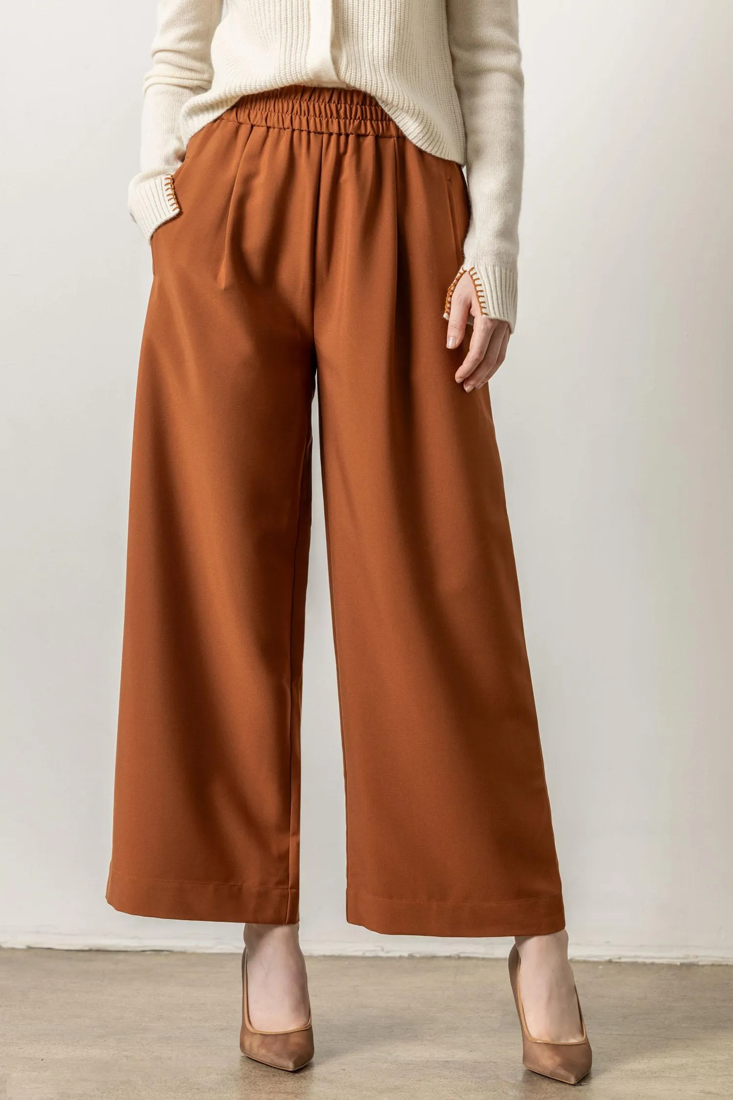 Wide Leg Pull On Pant sold by Lilla P