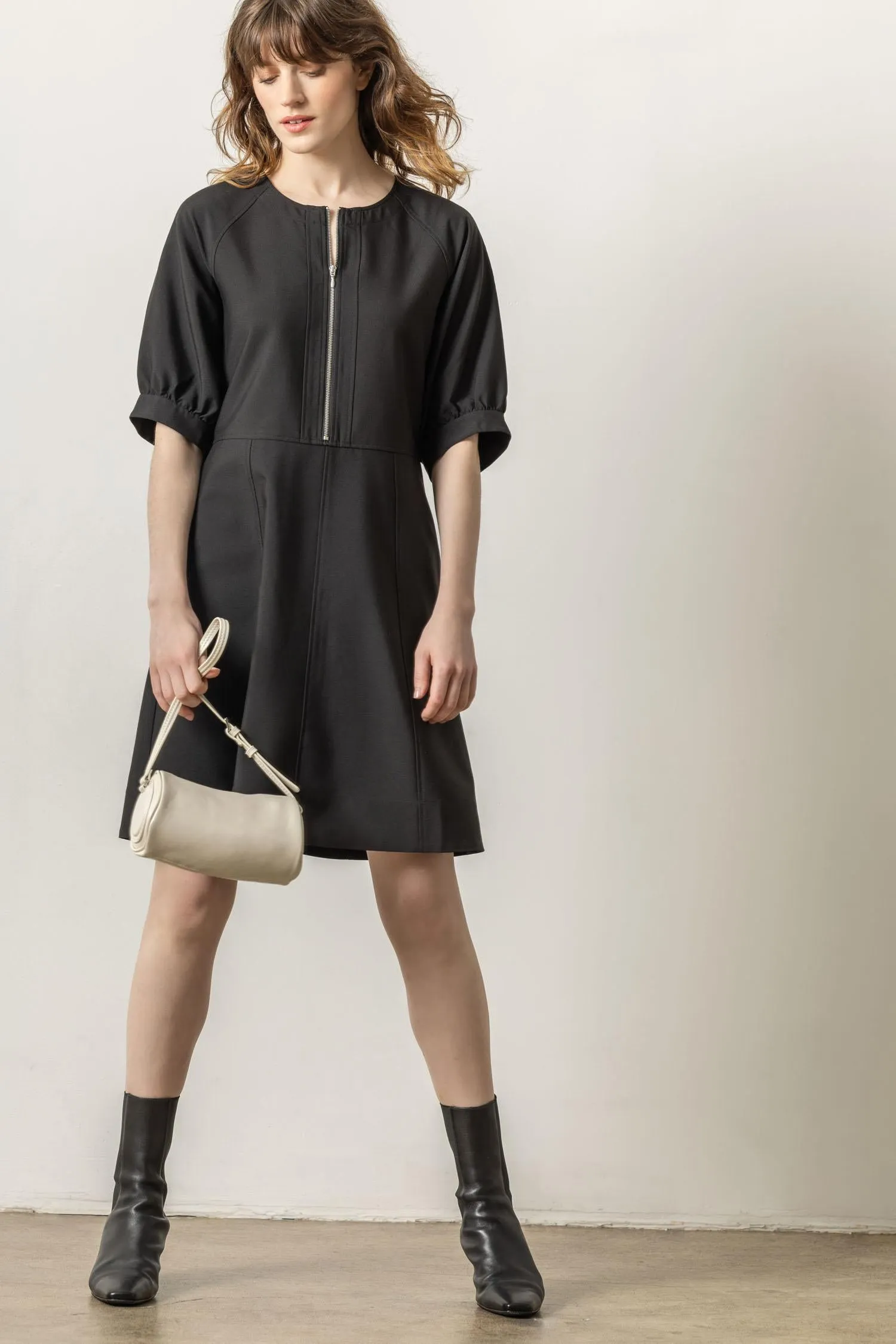 Zip Front Flared Dress sold by Lilla P product image thumbnail 3