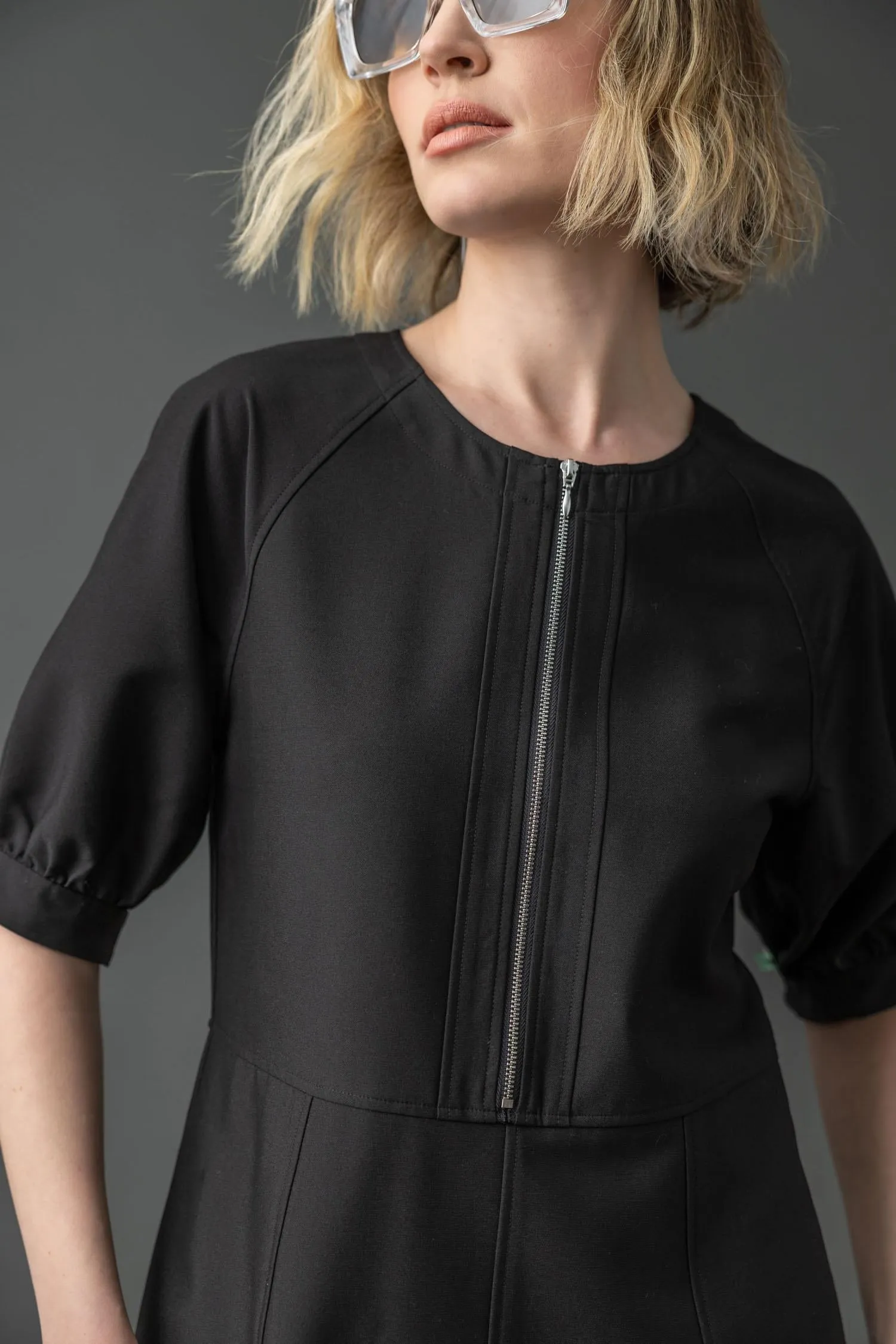 Zip Front Flared Dress sold by Lilla P product image thumbnail 5