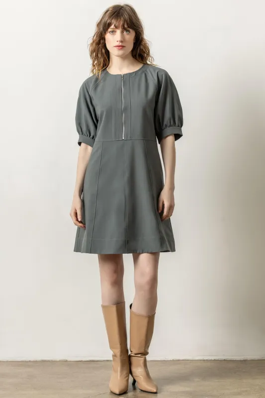 Zip Front Flared Dress sold by Lilla P