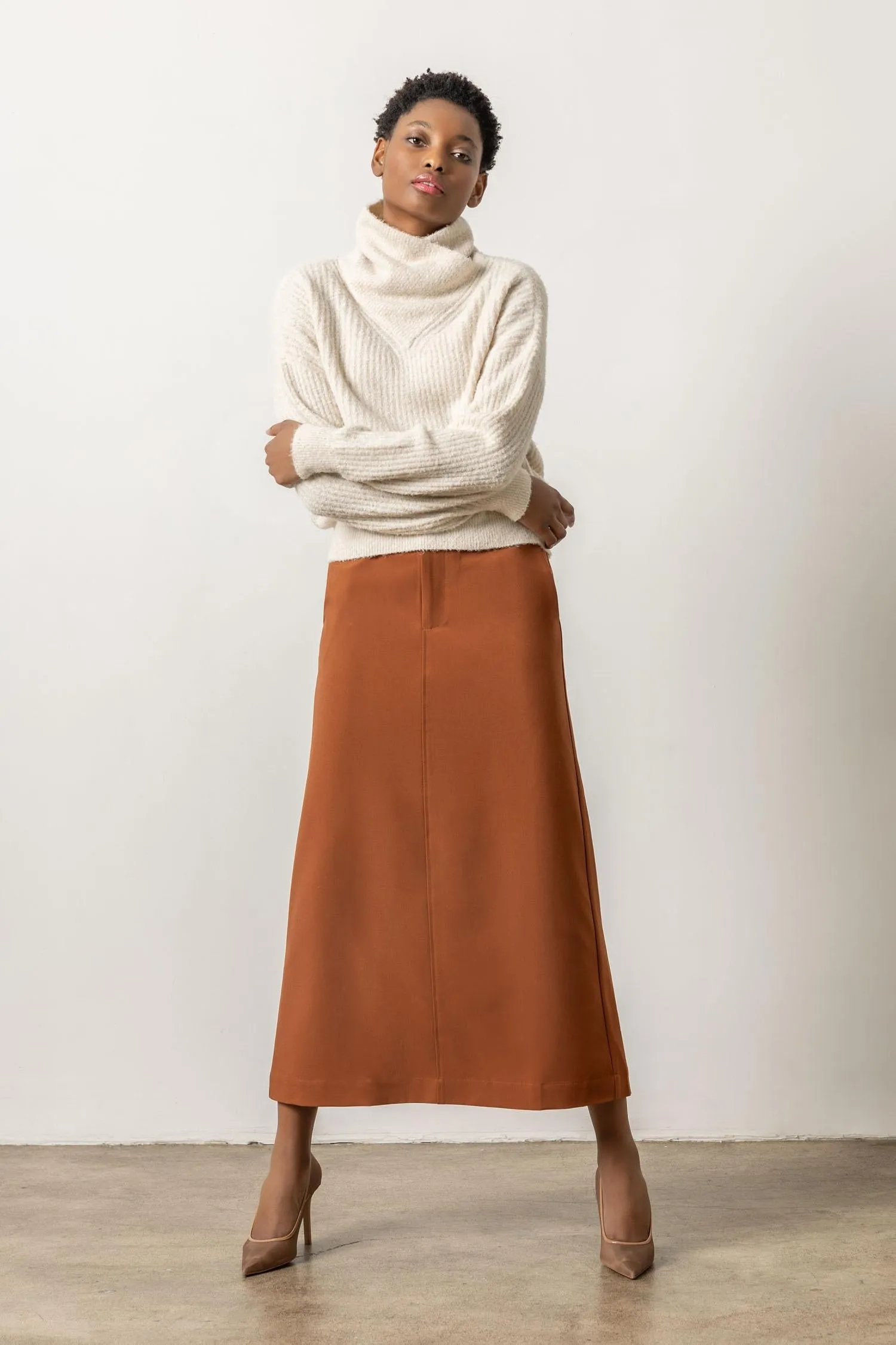 Ribbed Wrap Collar Sweater sold by Lilla P product image thumbnail 5