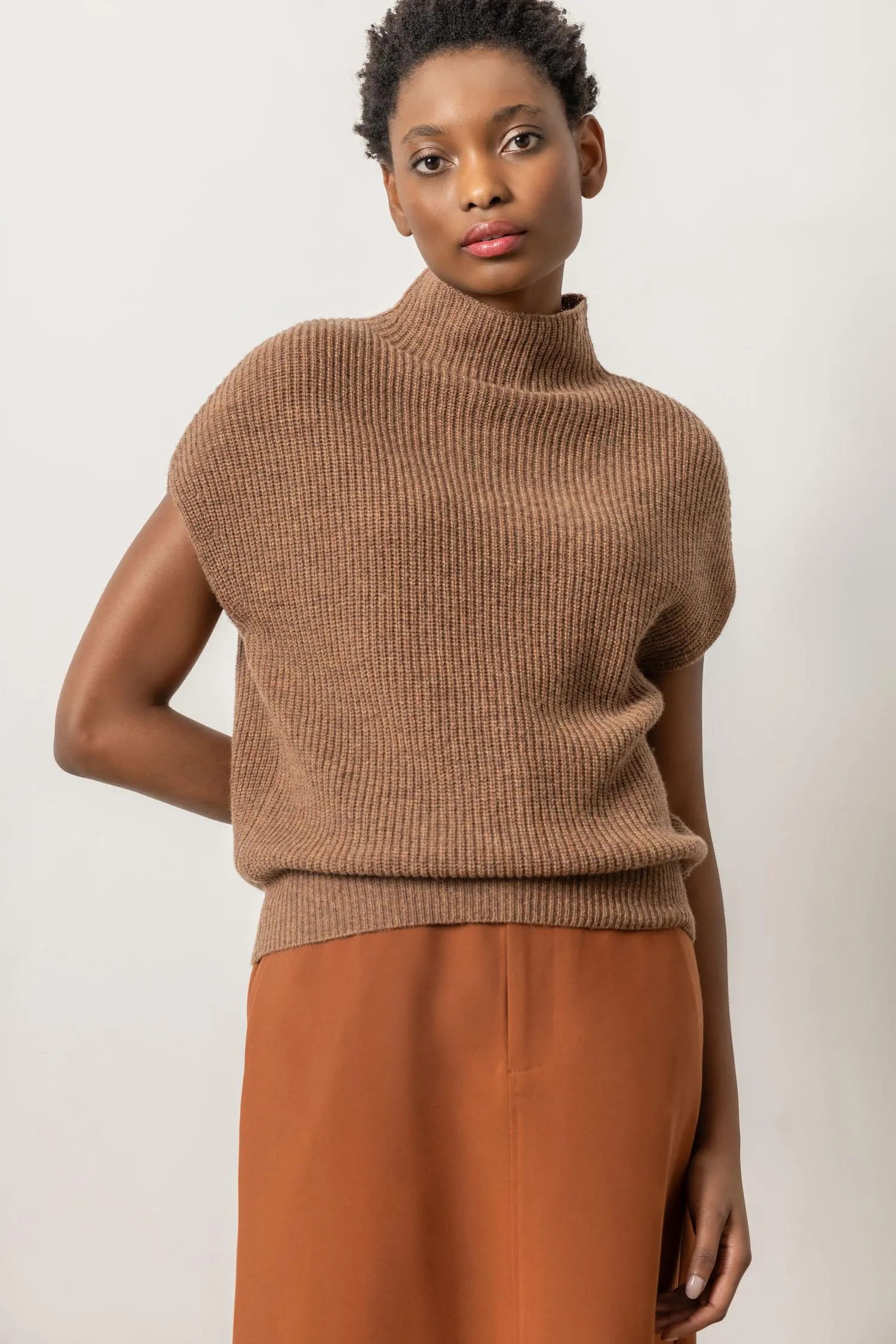 Ribbed Funnel Neck Sweater sold by Lilla P product image thumbnail 4