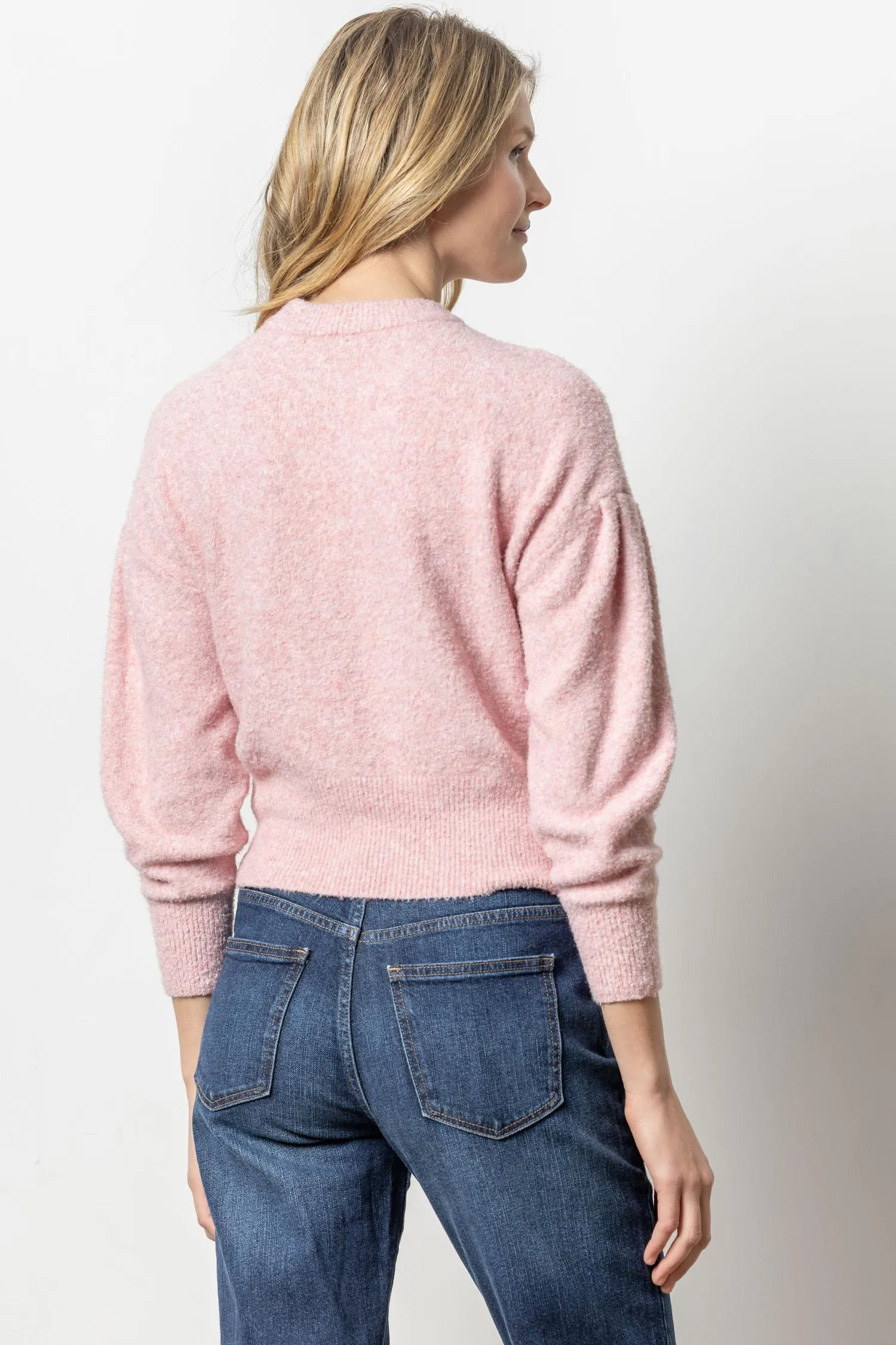 Pleated Sleeve Crewneck Sweater sold by Lilla P product image thumbnail 5