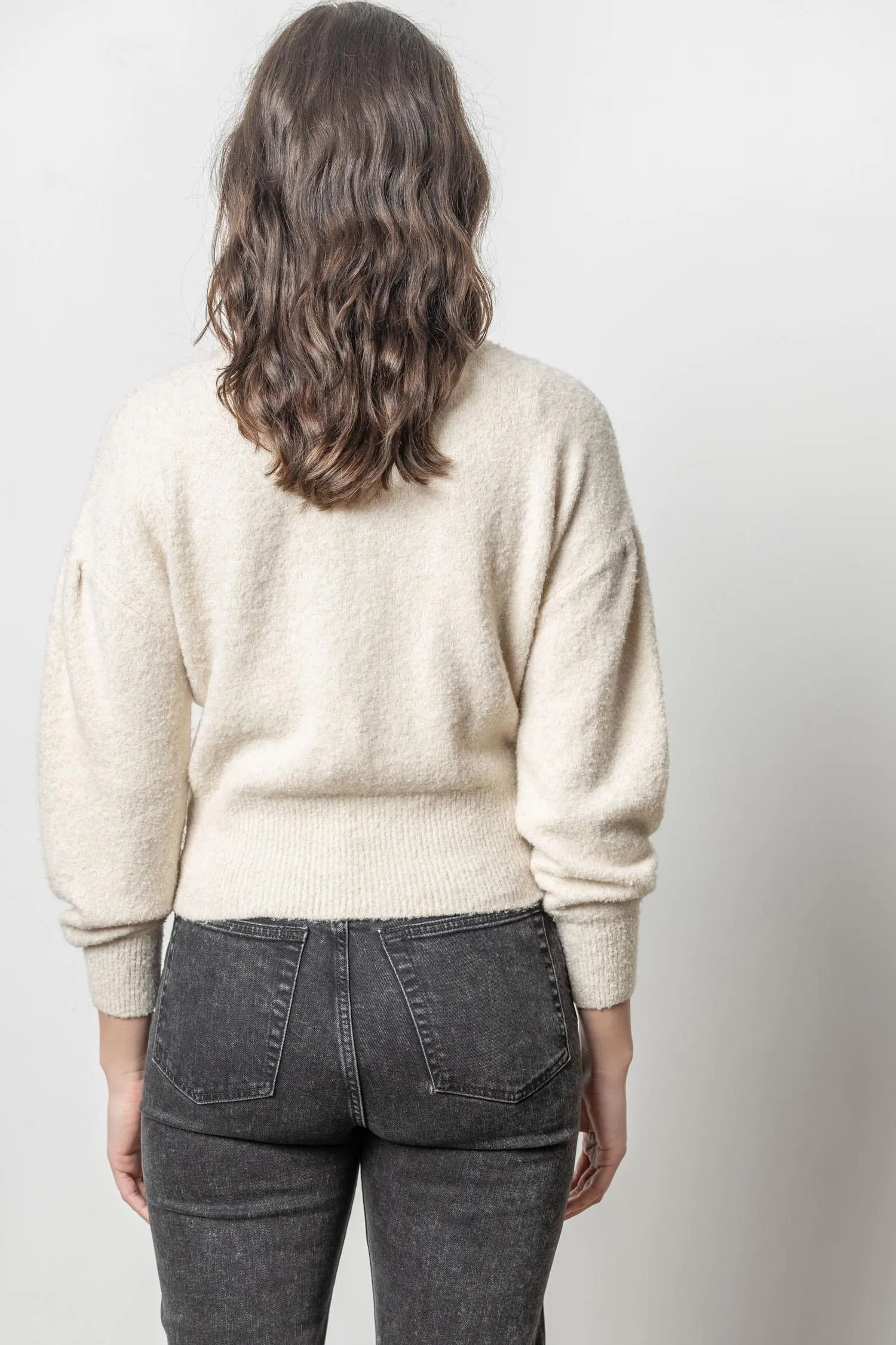Pleated Sleeve Crewneck Sweater sold by Lilla P product image thumbnail 2