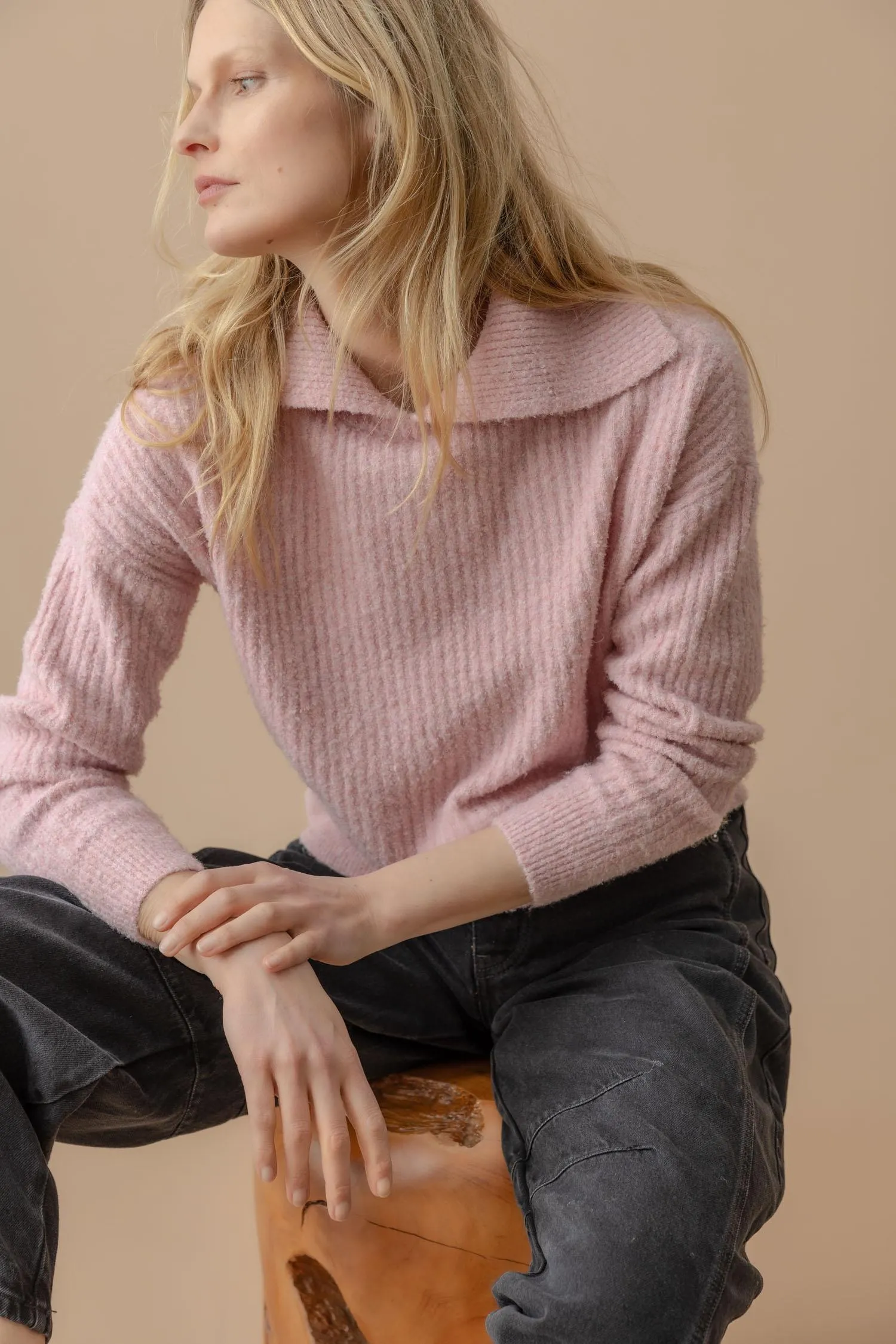 Easy Split Collar Sweater sold by Lilla P