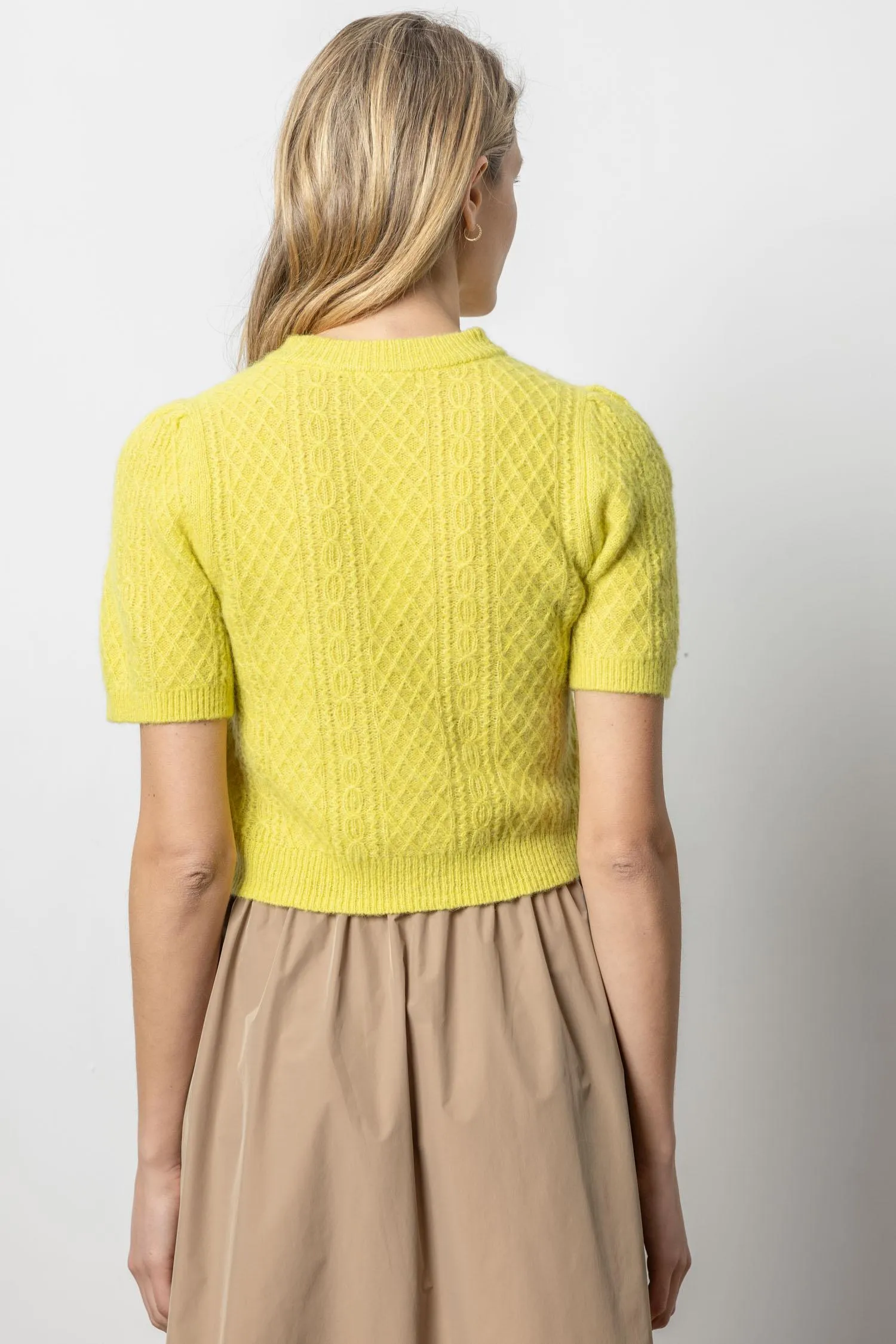 Cropped Cable Sweater sold by Lilla P product image thumbnail 2