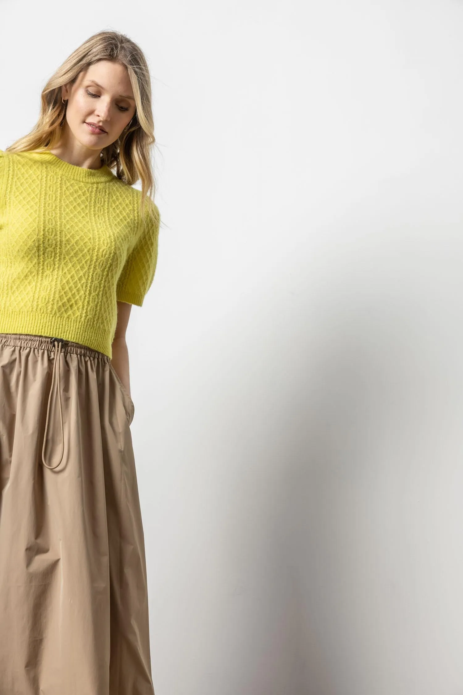 Cropped Cable Sweater sold by Lilla P product image thumbnail 4