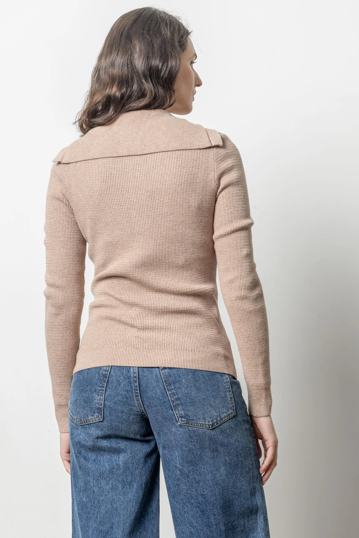 Button Collar Henley Sweater sold by Lilla P product image thumbnail 2