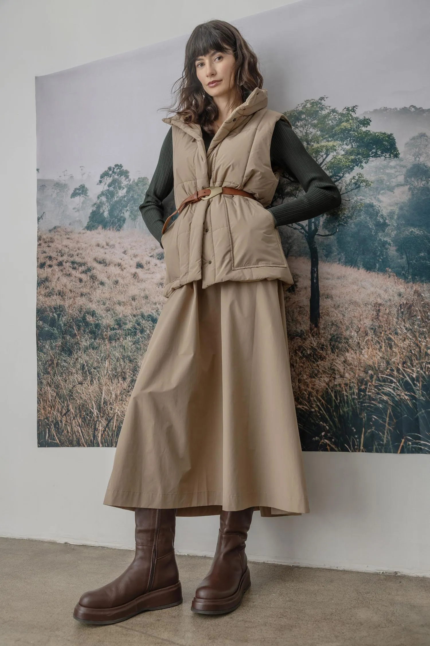 Nylon Long Vest sold by Lilla P