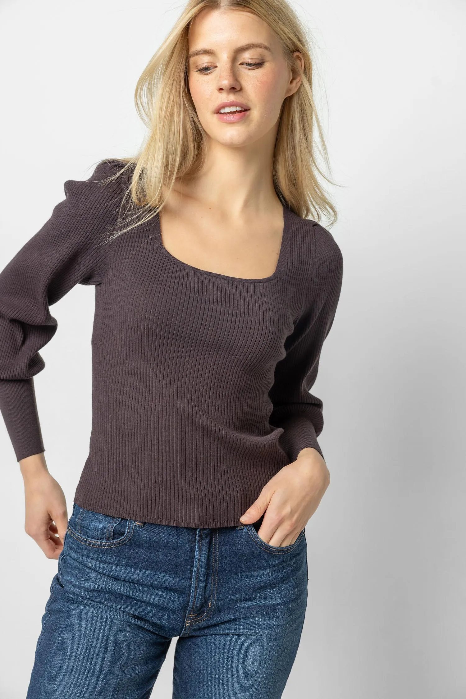 Full Sleeve Square Neck Sweater sold by Lilla P