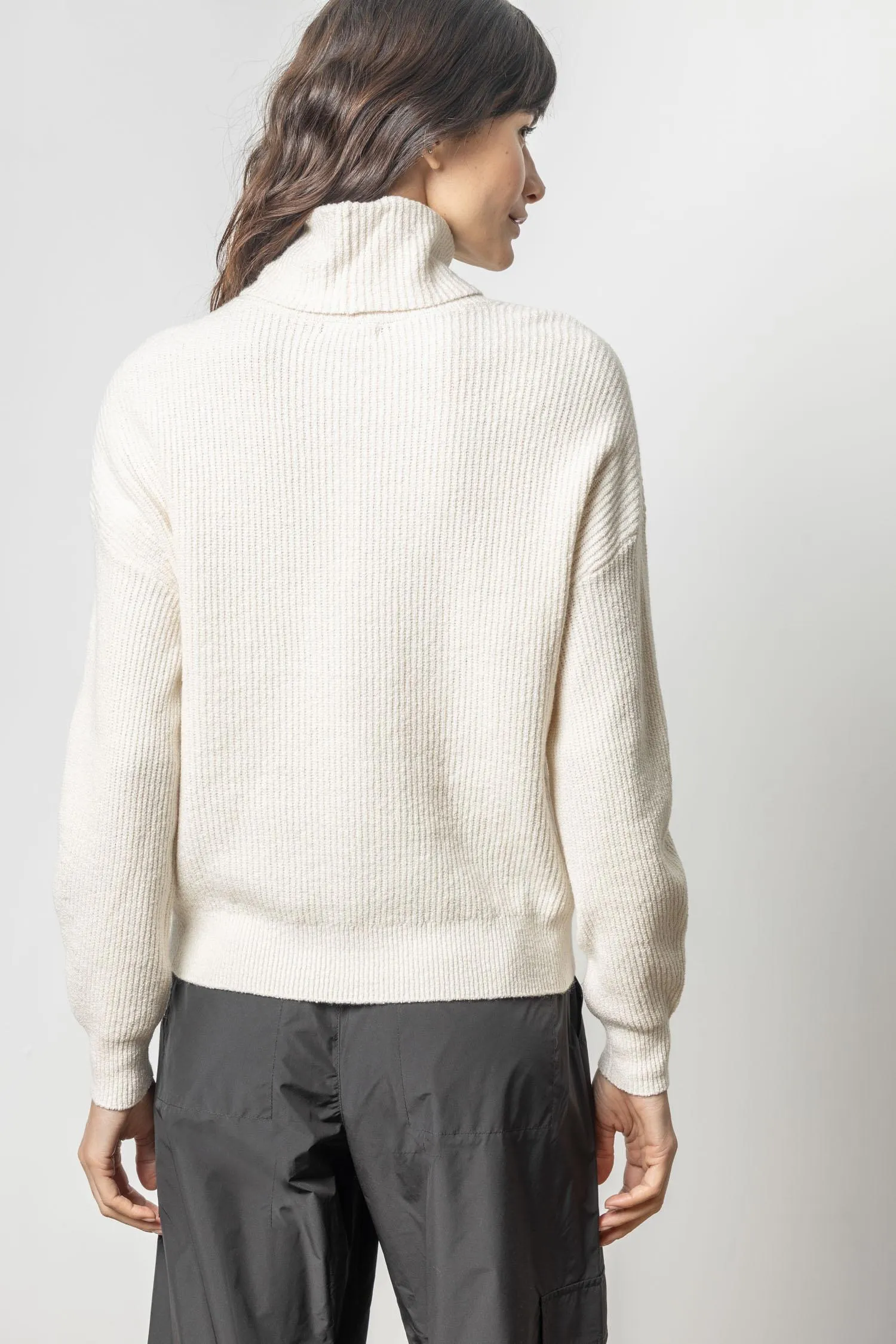 Relaxed Rib Turtleneck Sweater sold by Lilla P product image thumbnail 4