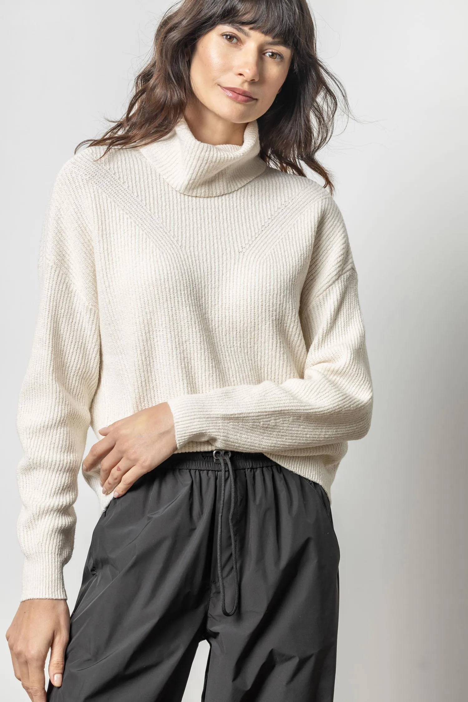 Relaxed Rib Turtleneck Sweater sold by Lilla P product image thumbnail 3