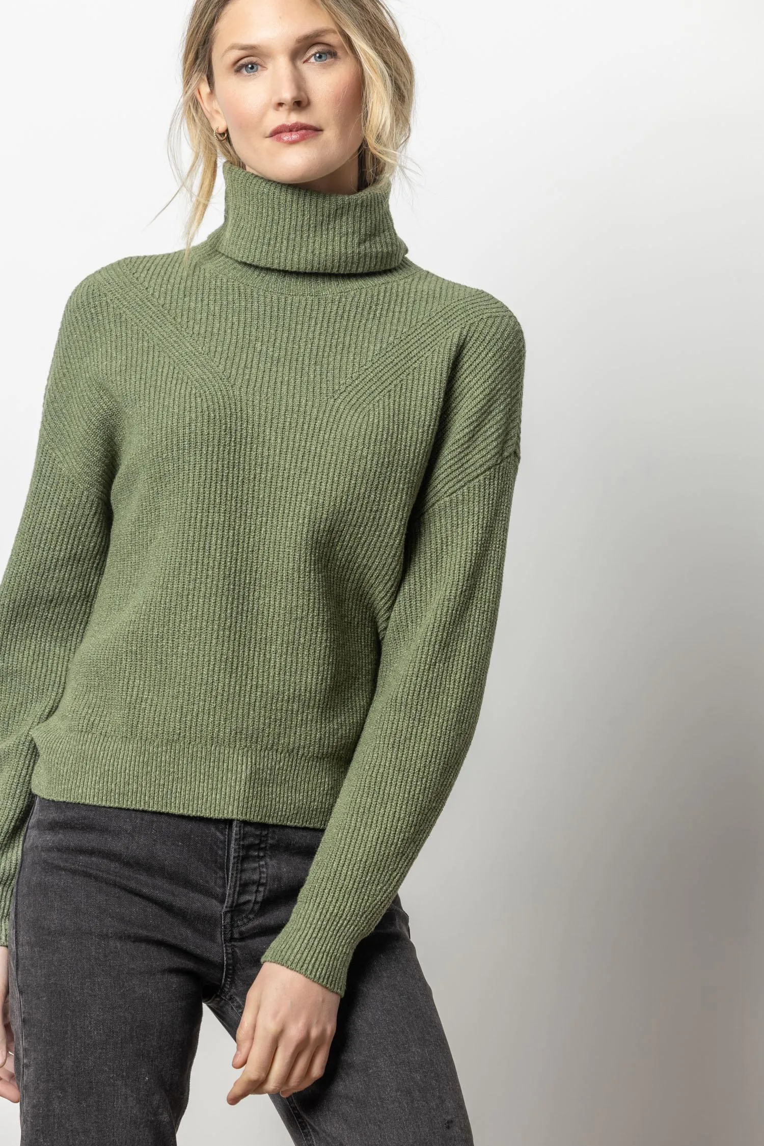 Relaxed Rib Turtleneck Sweater sold by Lilla P product image thumbnail 5