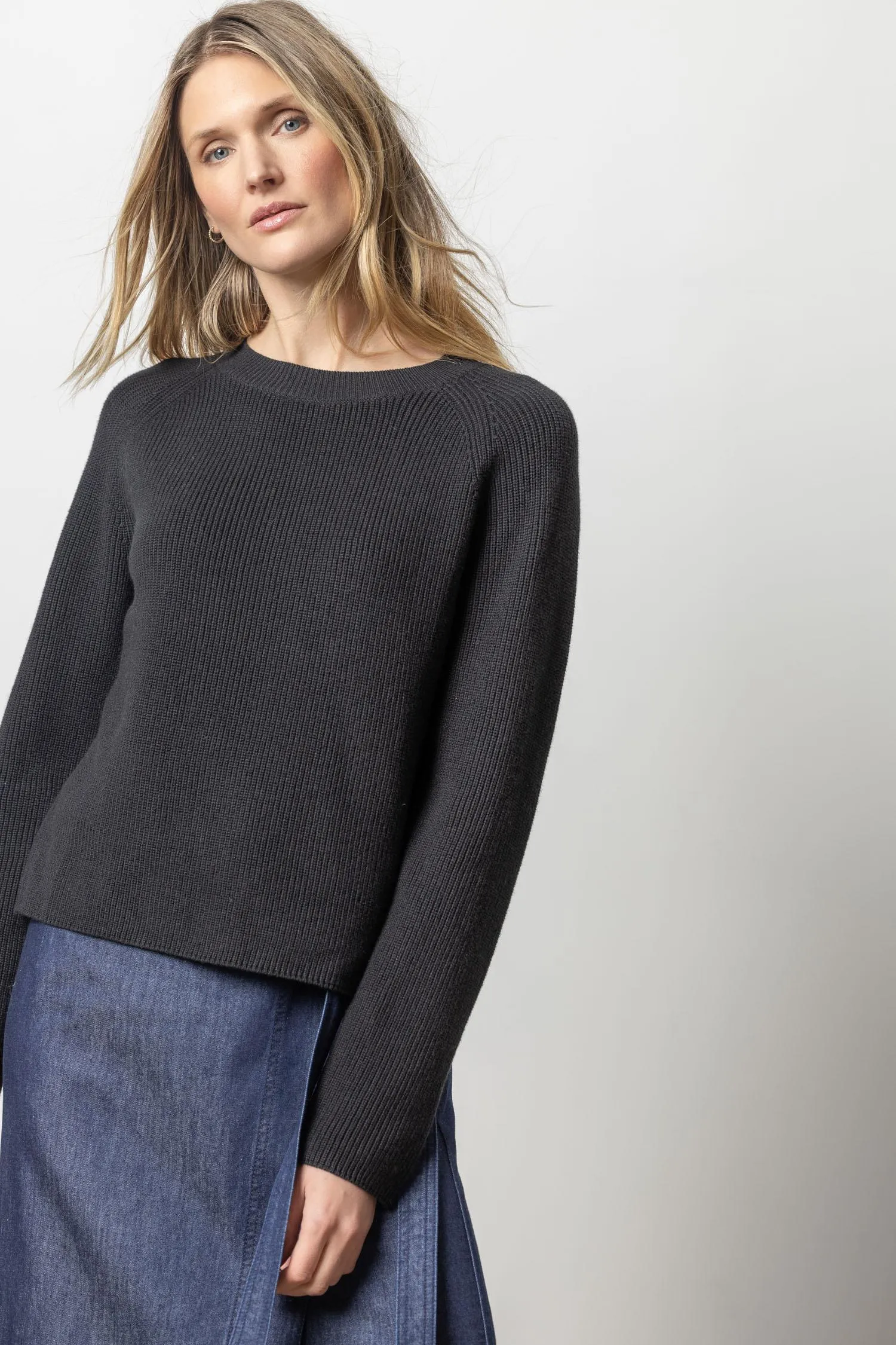 Mixed Media Raglan Sweater sold by Lilla P product image thumbnail 5