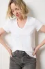 V-Neck Short Sleeve Back Seam Tee sold by Lilla P