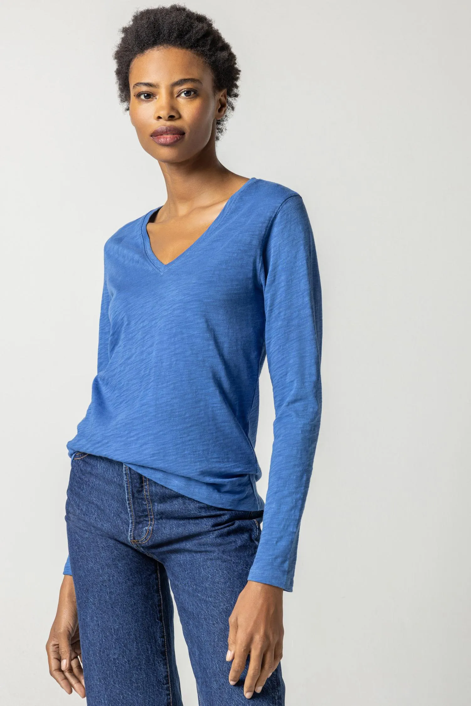 Long Sleeve V-Neck sold by Lilla P product image thumbnail 4