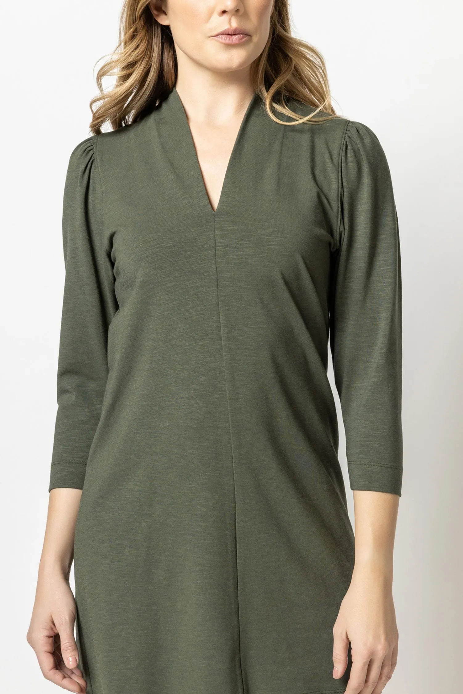 Full Sleeve Split Neck Dress sold by Lilla P product image thumbnail 4