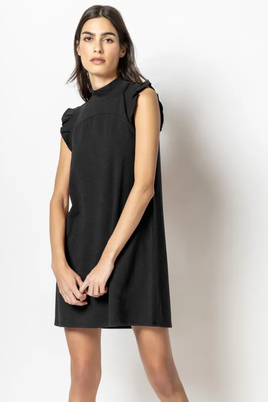 Ruffle Sleeve Mock Neck Dress made by Lilla P