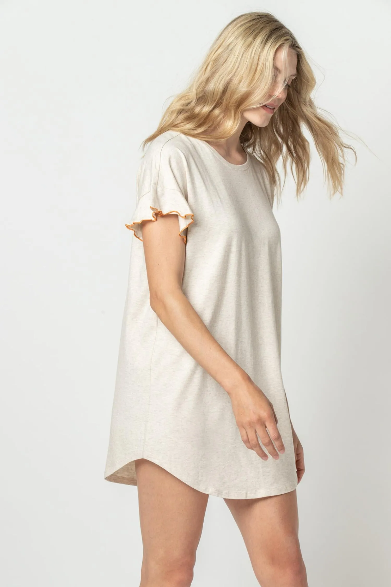 Flutter Sleeve Sleep Dress sold by Lilla P product image thumbnail 3