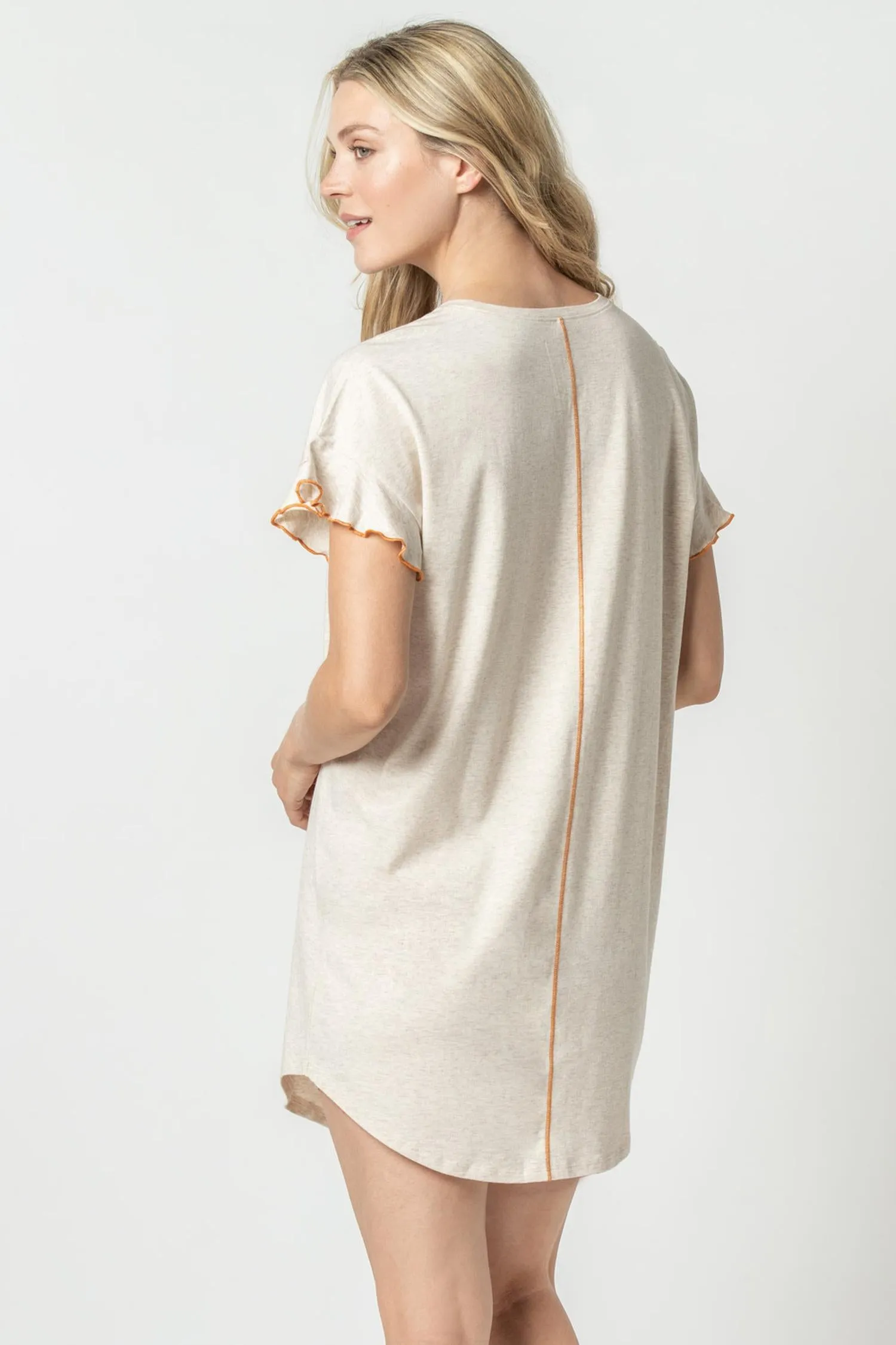 Flutter Sleeve Sleep Dress sold by Lilla P product image thumbnail 2